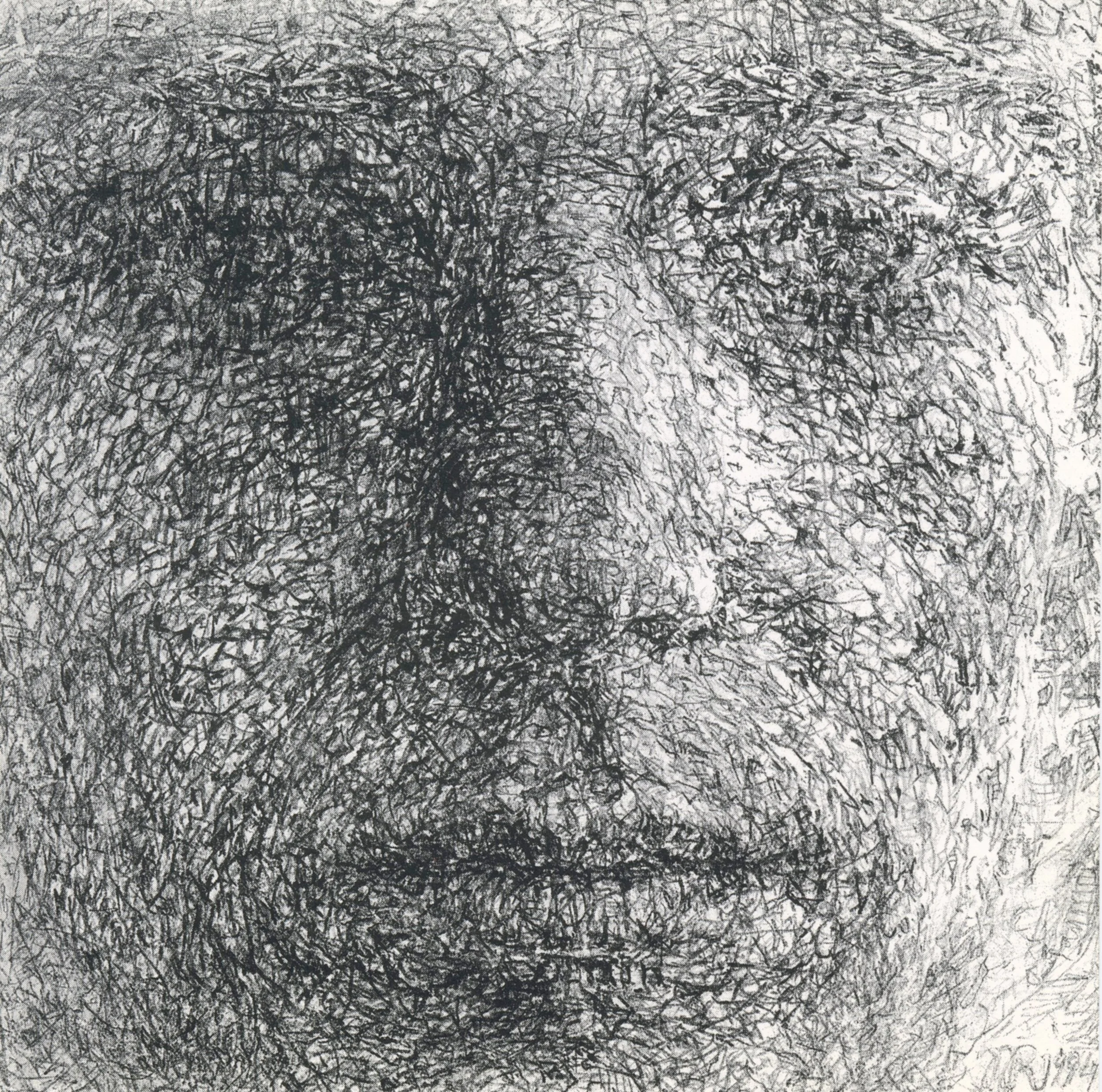 Face Image 1994,  graphite pencil on paper,  15 x 15cm