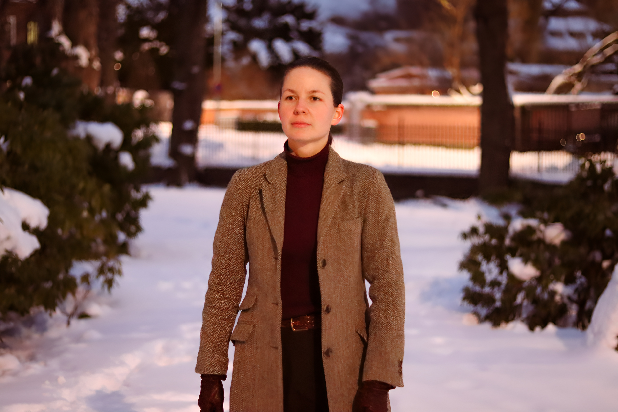 Celicia Svärd utomhus i vintermiljö.