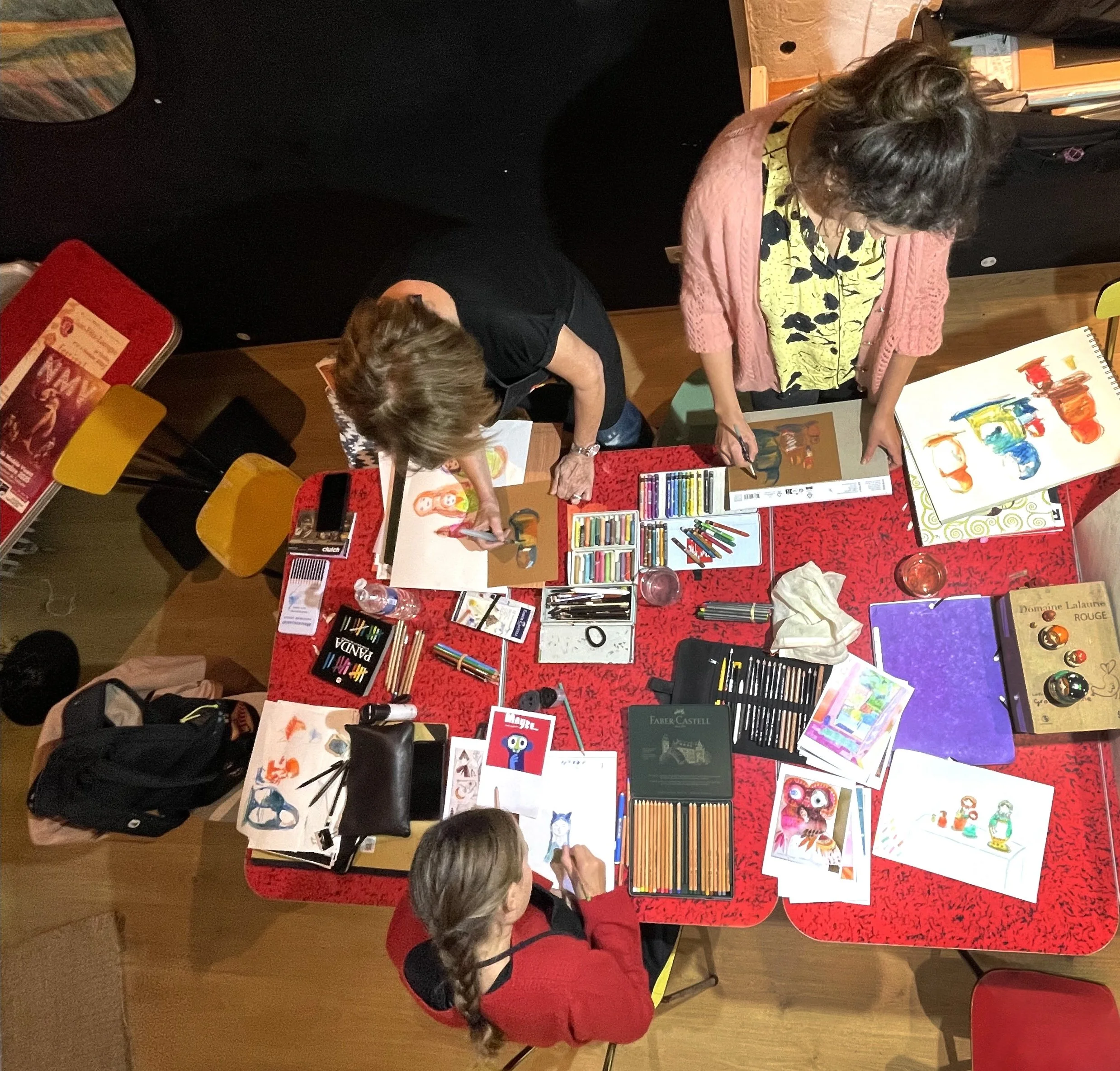 cours de dessin atelier dessin peinture encre  pastel