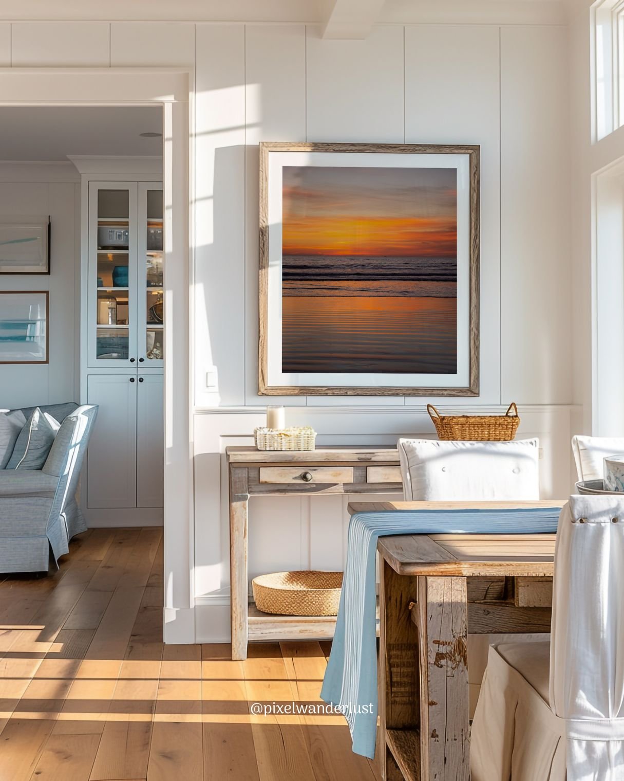 Golden hour, no filter needed. The Pacific does all the work. Available as fine art prints now. #fineartphotography #oceanlovers #sandiegosunset #coastalwallart #goldenhourphotography #beachprintshop #sunsetlovers #calmwithinthechaos #pixelwanderlust