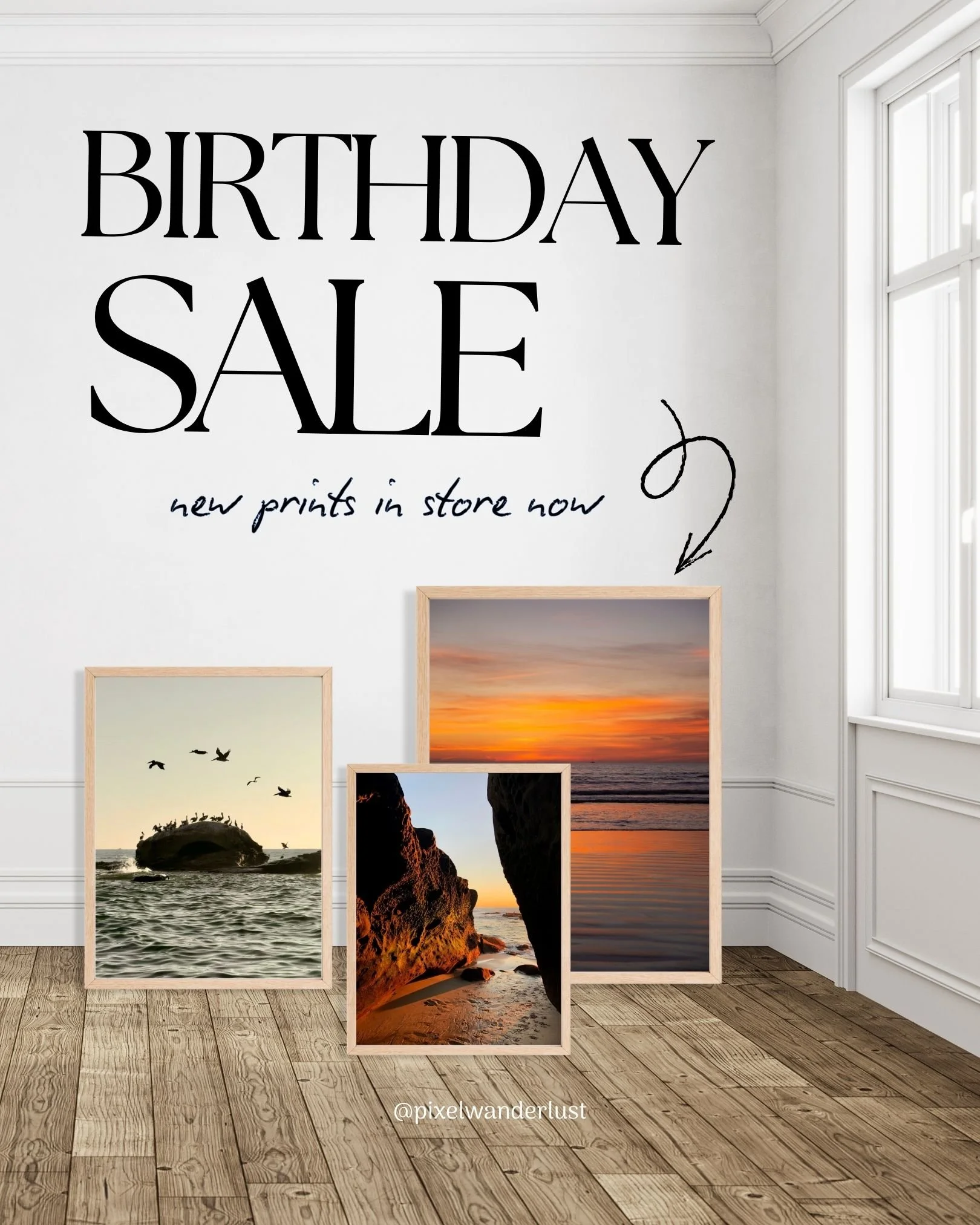 BIRTHDAY SALE! 20% off all prints. Offer ends July 5th, 2026. Link in bio. ✨ 

#bydanielalarsen #studiosereia #sereiaphotography #pixelwanderlust #sandiegophotographer #lajollaphotographer #sandiego #lajolla #lajollasandiego #birdrockcoffeeroasters #
