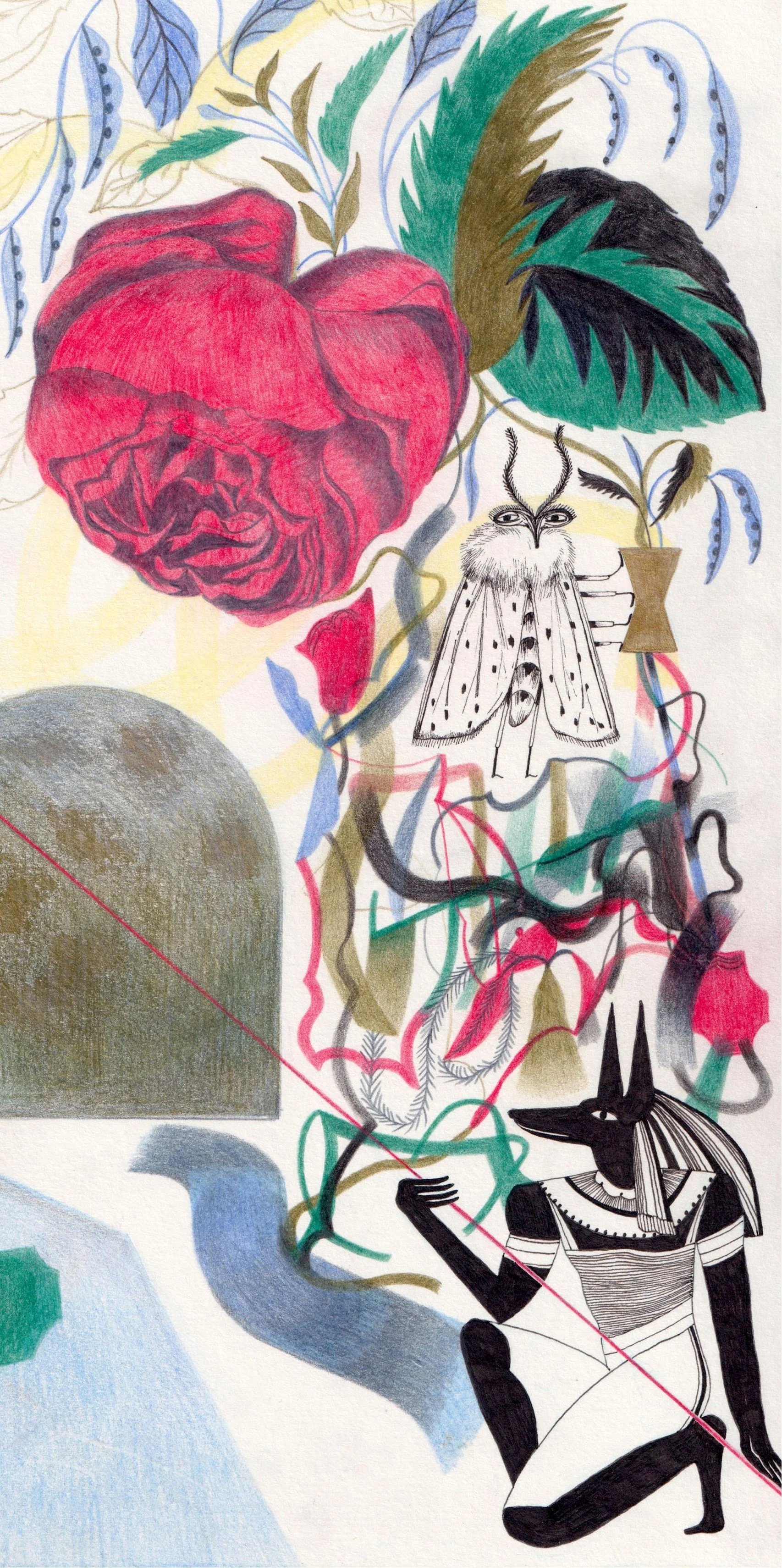 "Queen Ermine"

29.7cm x 16cm, Colour Pencil & Ink, 2022