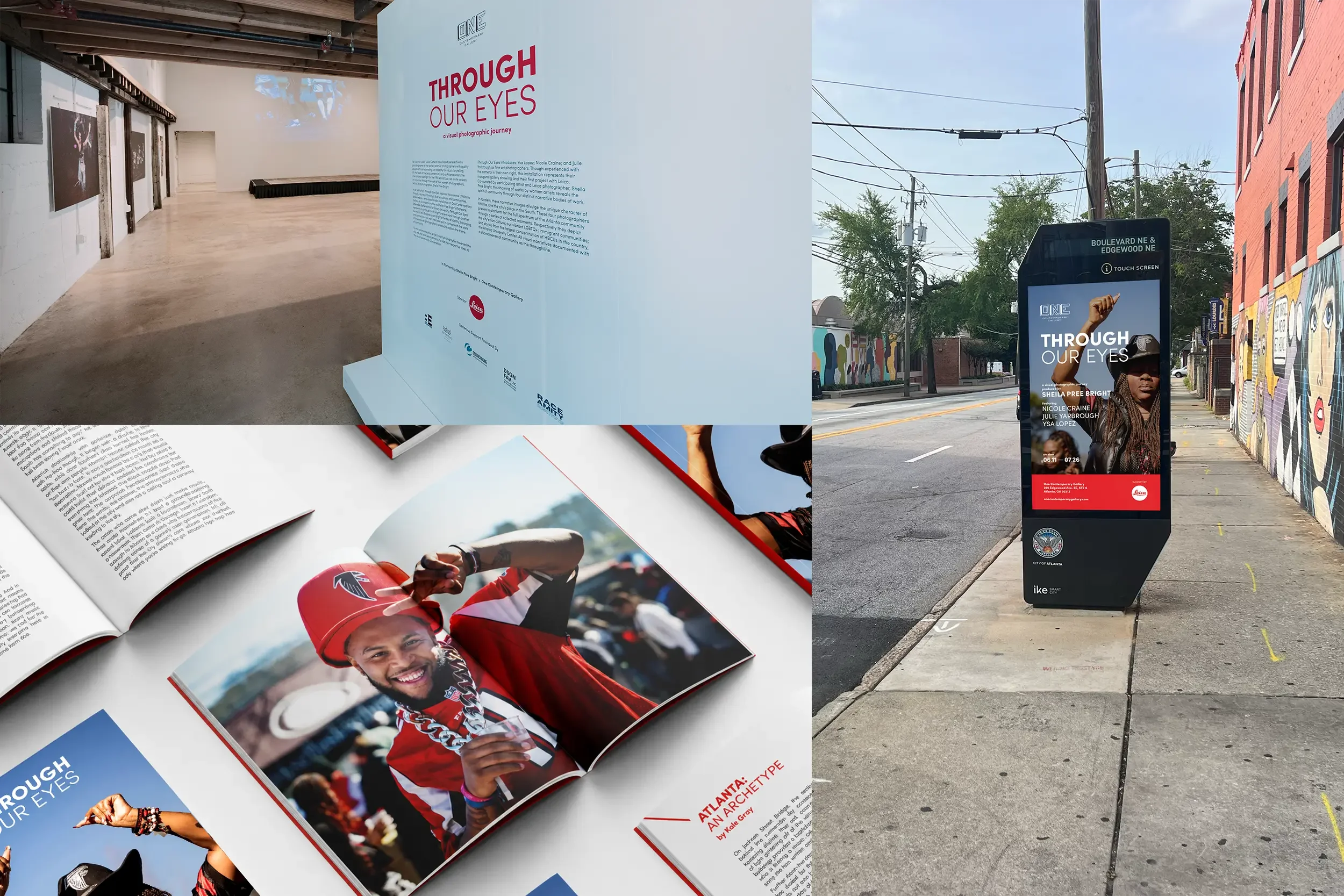  Cohesive visual identity for an art exhibition, including exhibition zine, digital marketing assets, and environmental signage.  
Studio/Client: Sheila Pree Bright; Role: Graphic Design and Creative Direction