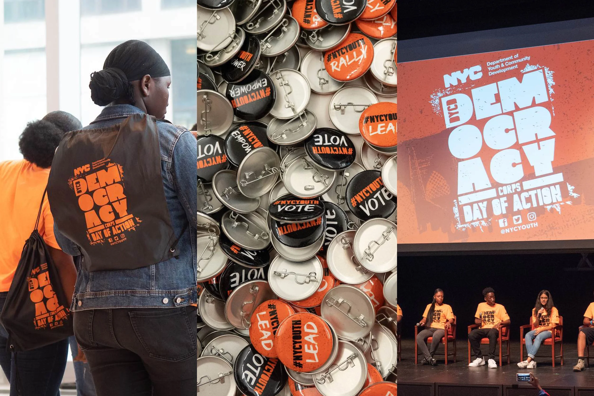  Branding and visual design for NYC citywide youth day of action and mobilization events.  
Studio/Client: NYC Department of Youth & Community Development—  View more on Behance  ; Role: Graphic Design and Creative Direction