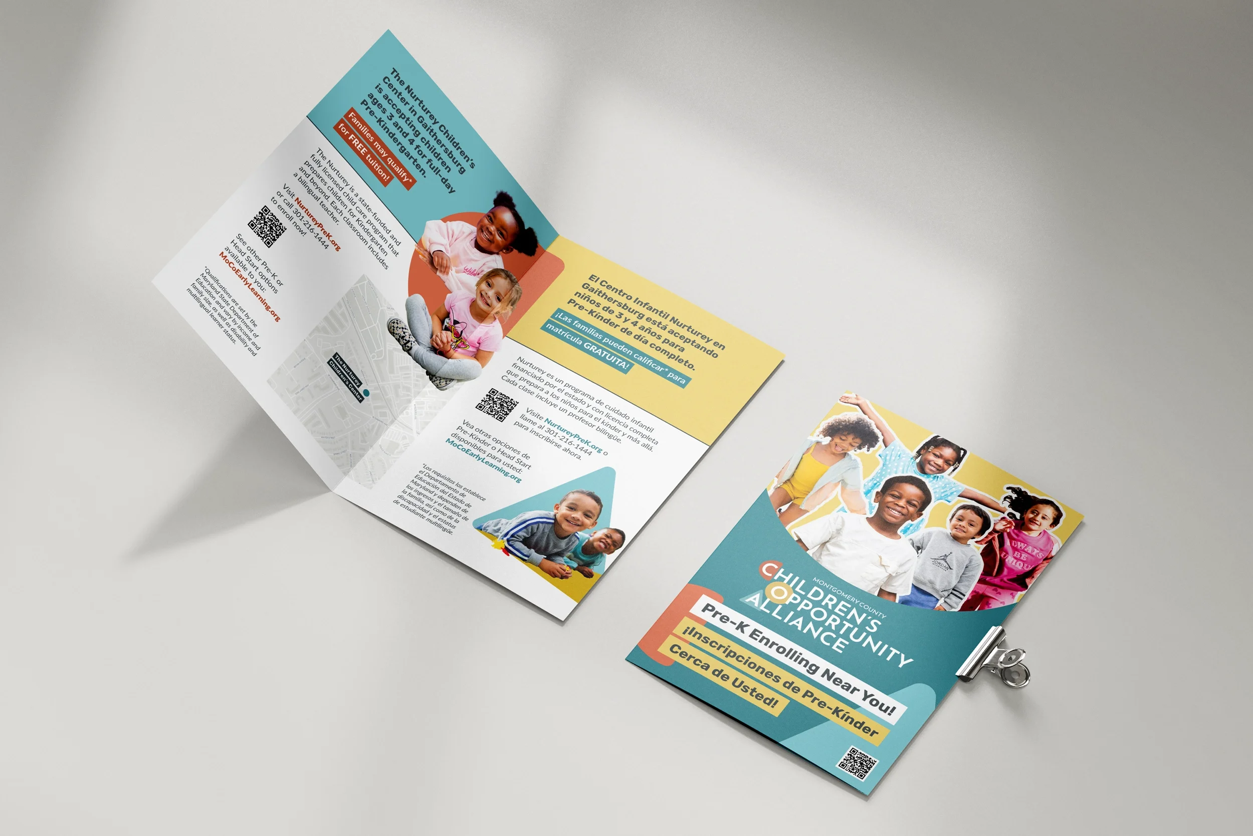  Direct mail campaign visual design for early childhood programs.  
Studio/Client: Buoy Marketing; Role: Graphic Design