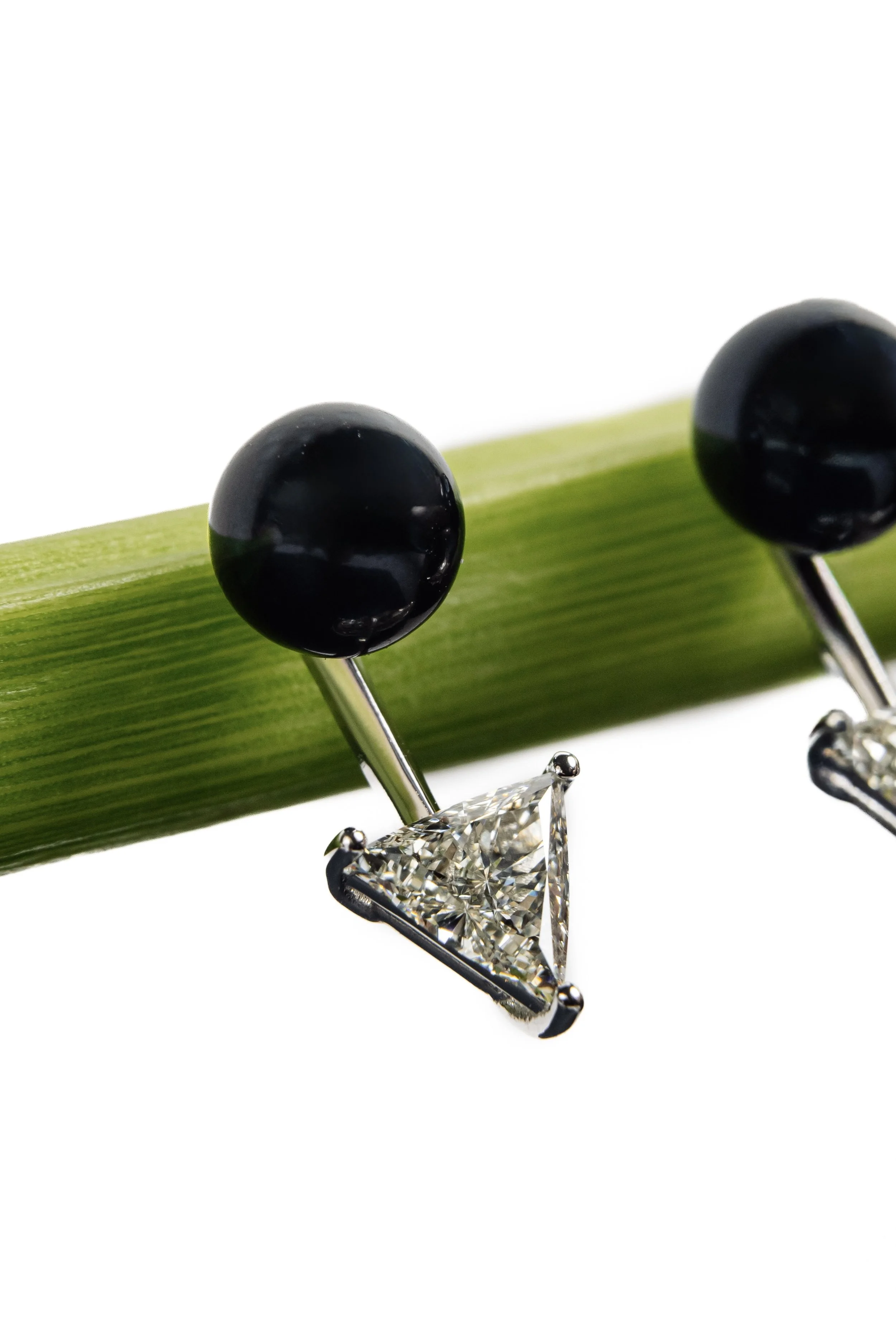 Diamond Trillions & Peacock Pearls $3,700