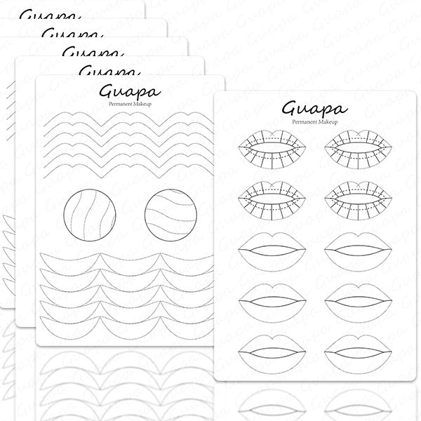 Guided Silicone Lip Practice Sheets (With Directional Mar