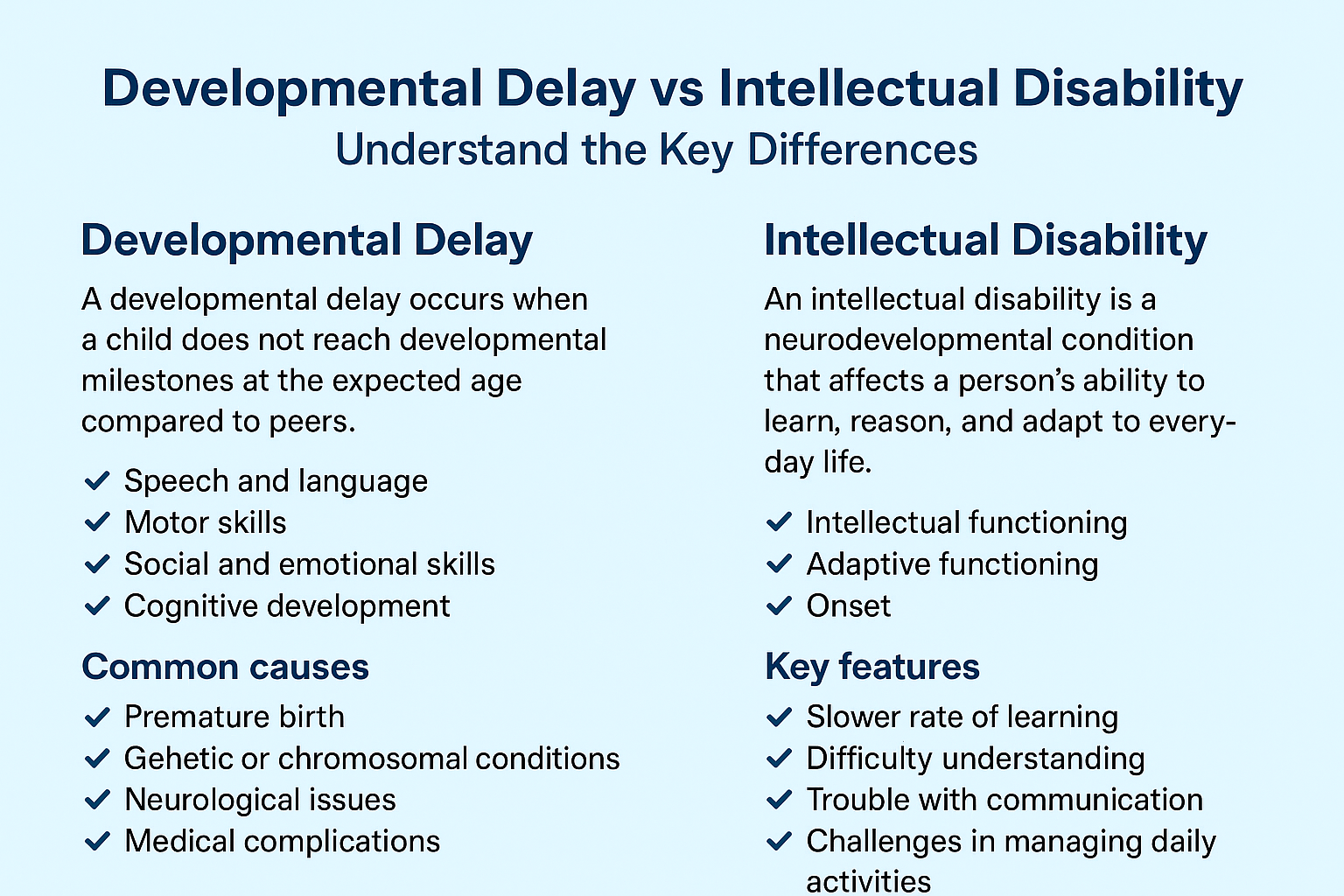 Developmental Delay vs Intellectual Disability: Understand the Key Differences