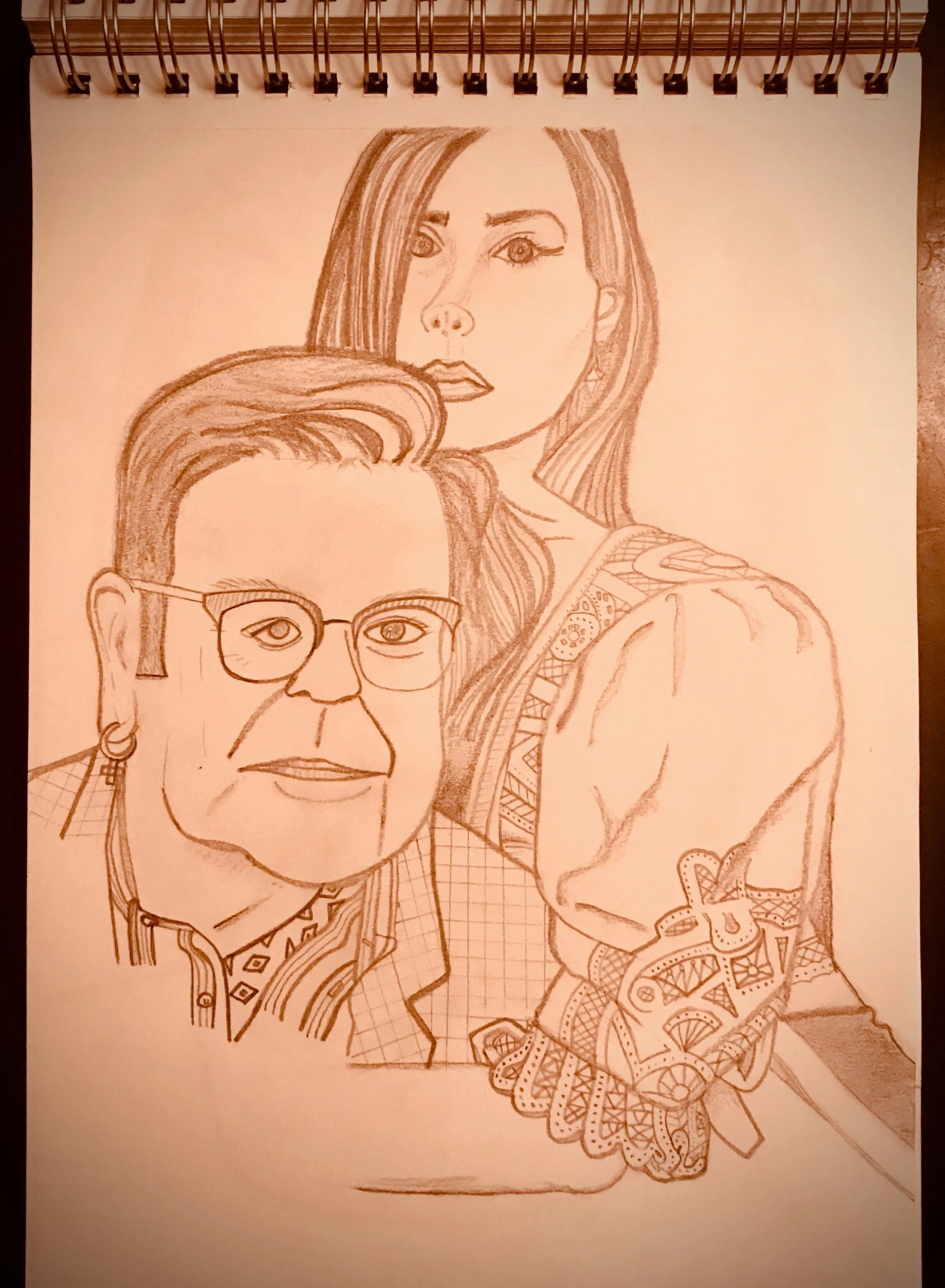 Pencil sketch from the Middle Path: Reclaiming the individual human countenance from Ahrimanic utility.