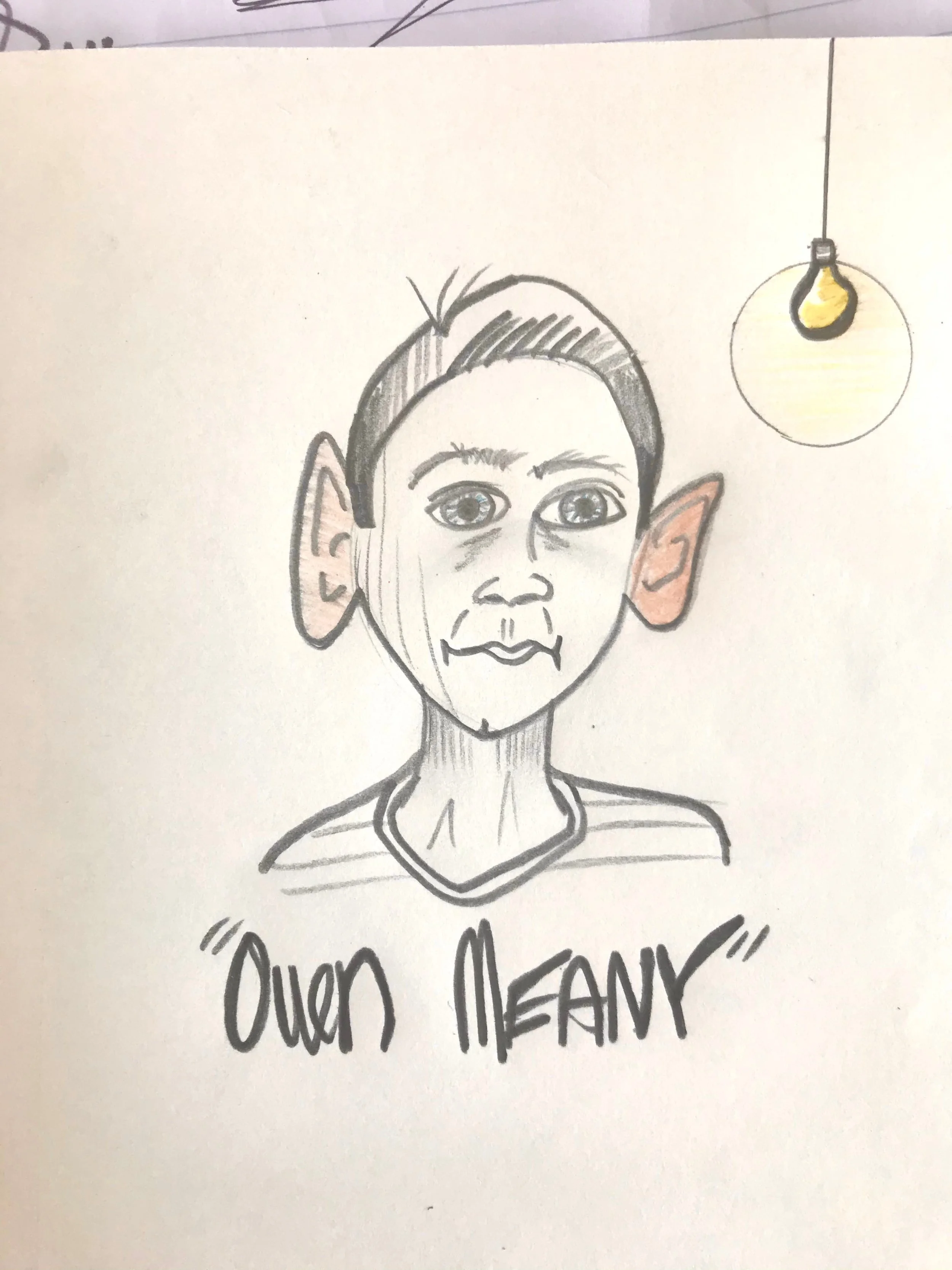 Pencil sketch from the Middle Path: Reclaiming the individual human countenance from Ahrimanic utility.