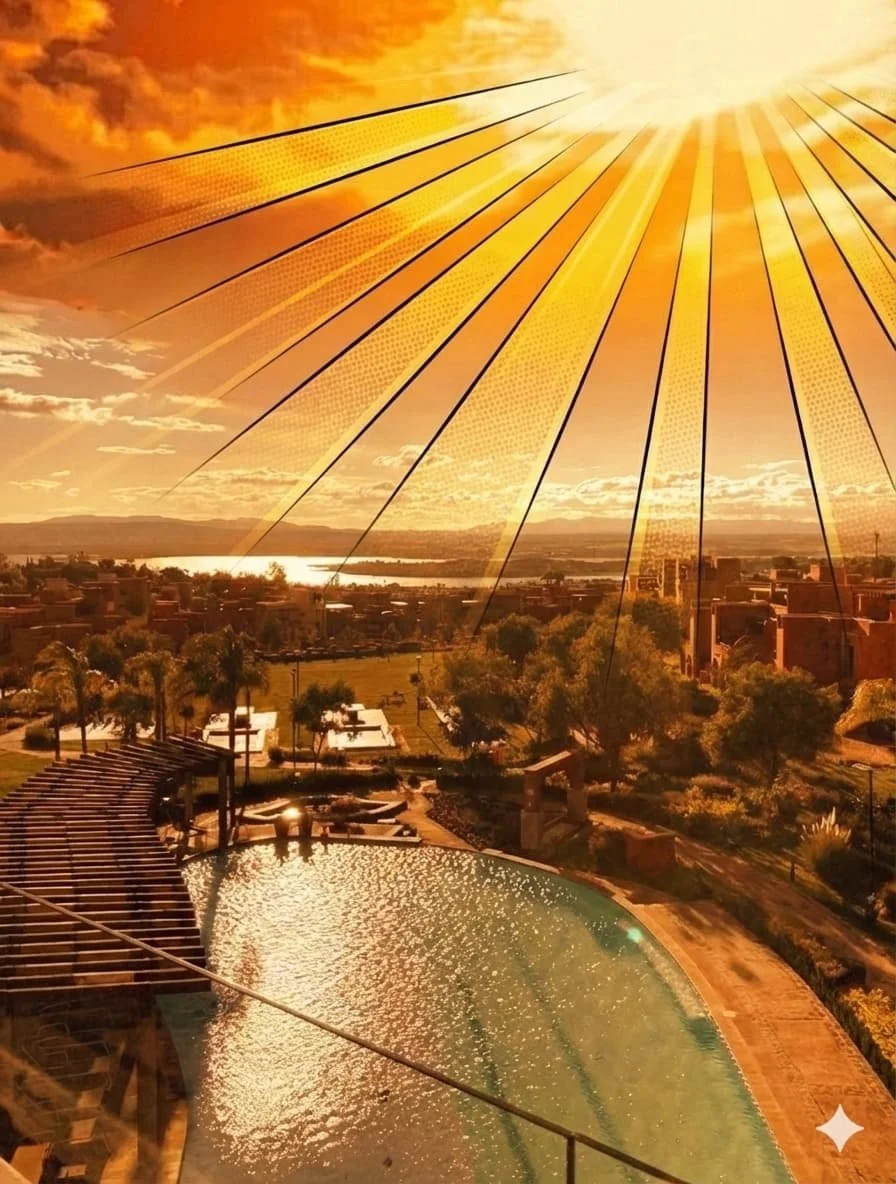 The grounds of La Serena Residencial in San Miguel de Allende, offering luxury accommodations for 5-day mechanical reconstruction and traveler intensives.