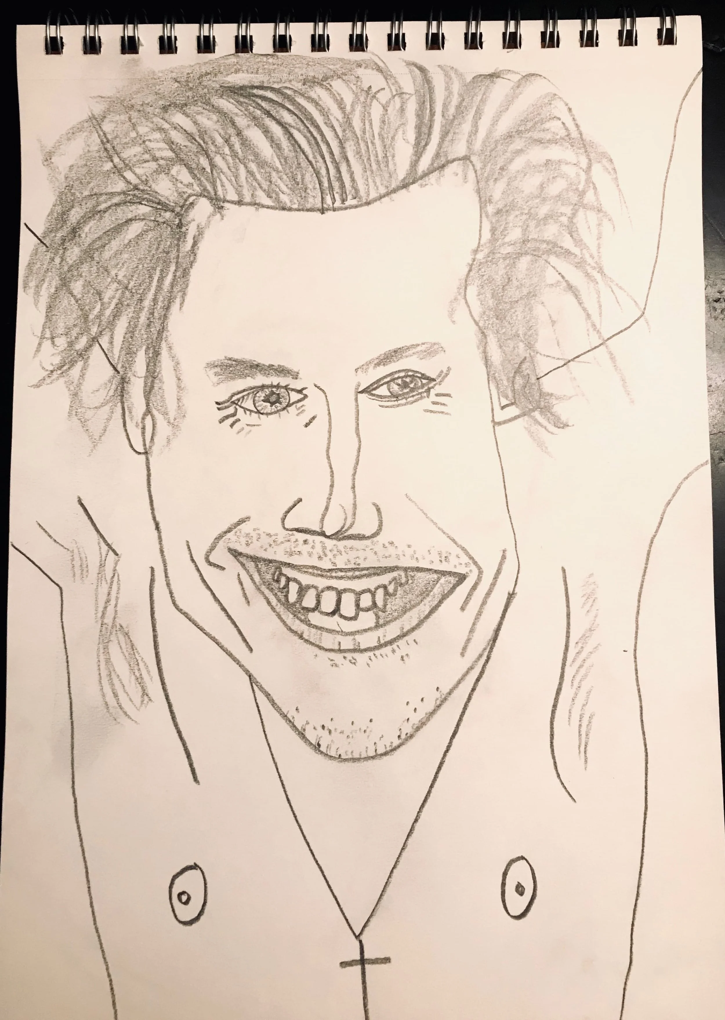 Pencil sketch from the Middle Path: Reclaiming the individual human countenance from Ahrimanic utility.