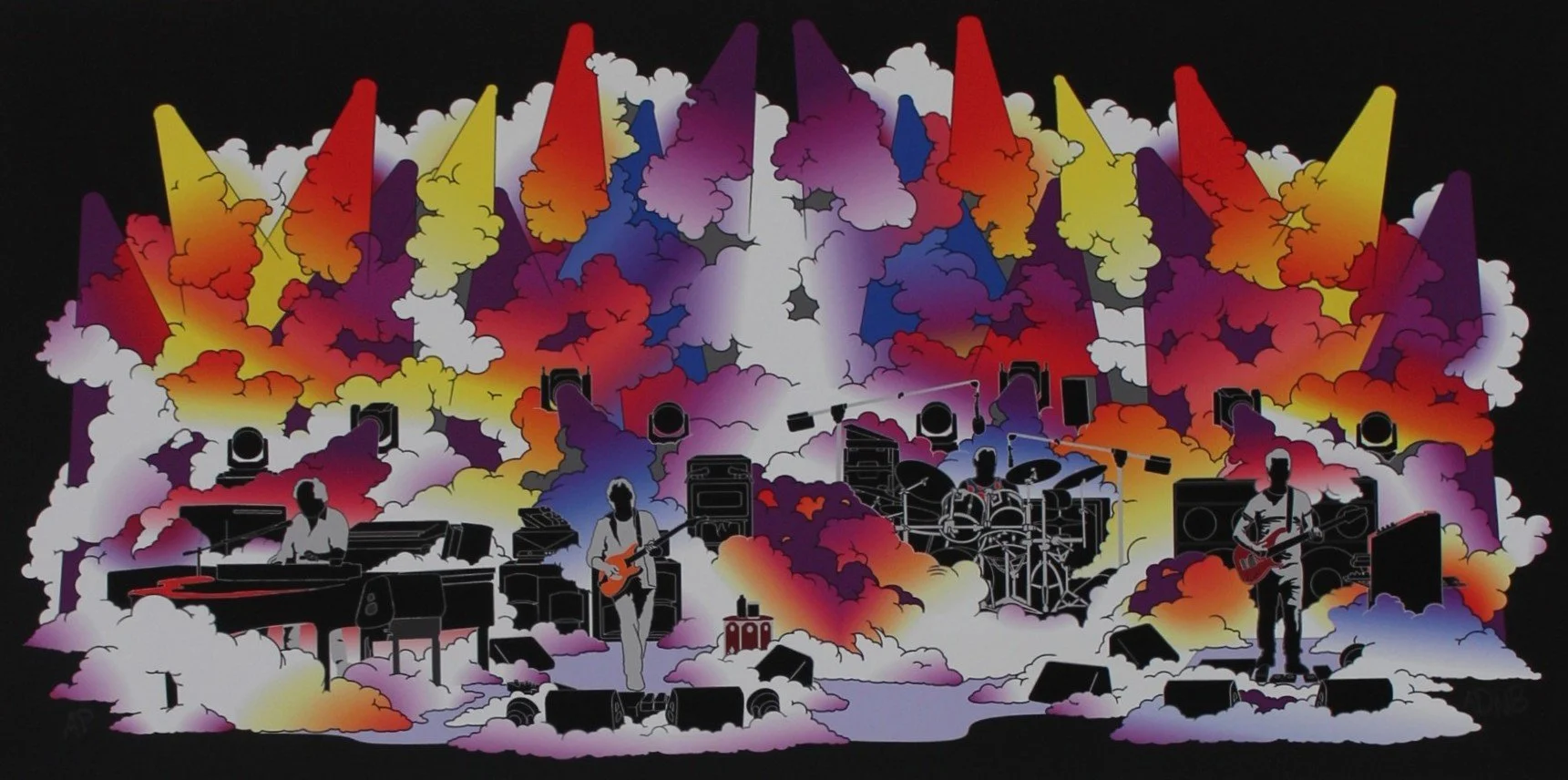 Phish Band In Lights by Andrew Bryant (ADNB)