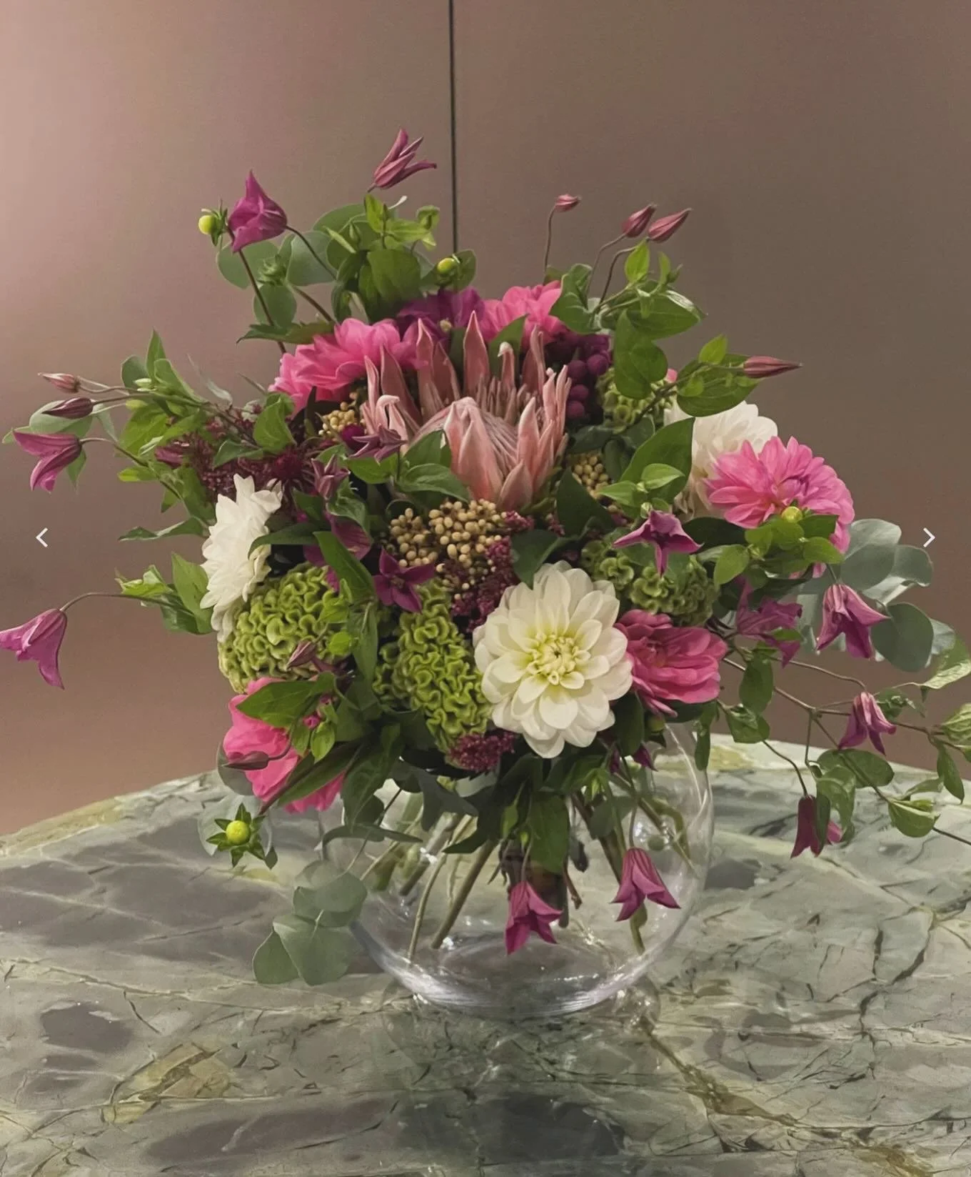 A timeless expression of beauty and grace, our St-Seraphina Bouquet is created using the freshest seasonal blooms. Select the size that best suits your space or occasion and your preferred colour palette on our website. We will create a beautiful des