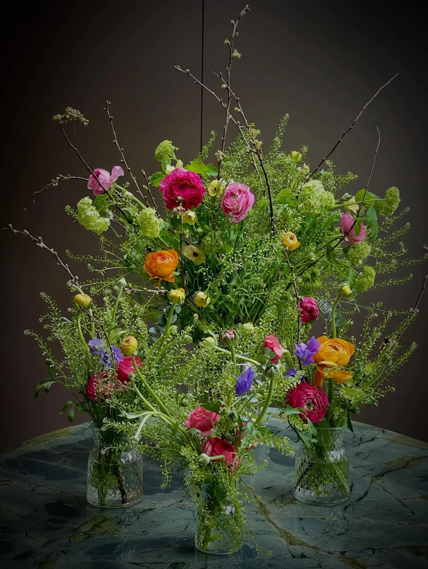 A romantic ode to the season, St-ROSE Spring Edit unfolds in layers of quiet opulence&mdash;White Cherry Blossoms, Creamy Butterfly Ranunculus, and Lime Viburnum, punctuated by flashes of Orange and Fuchsia Anemones and Purple Sweetpea. Airy Green Be