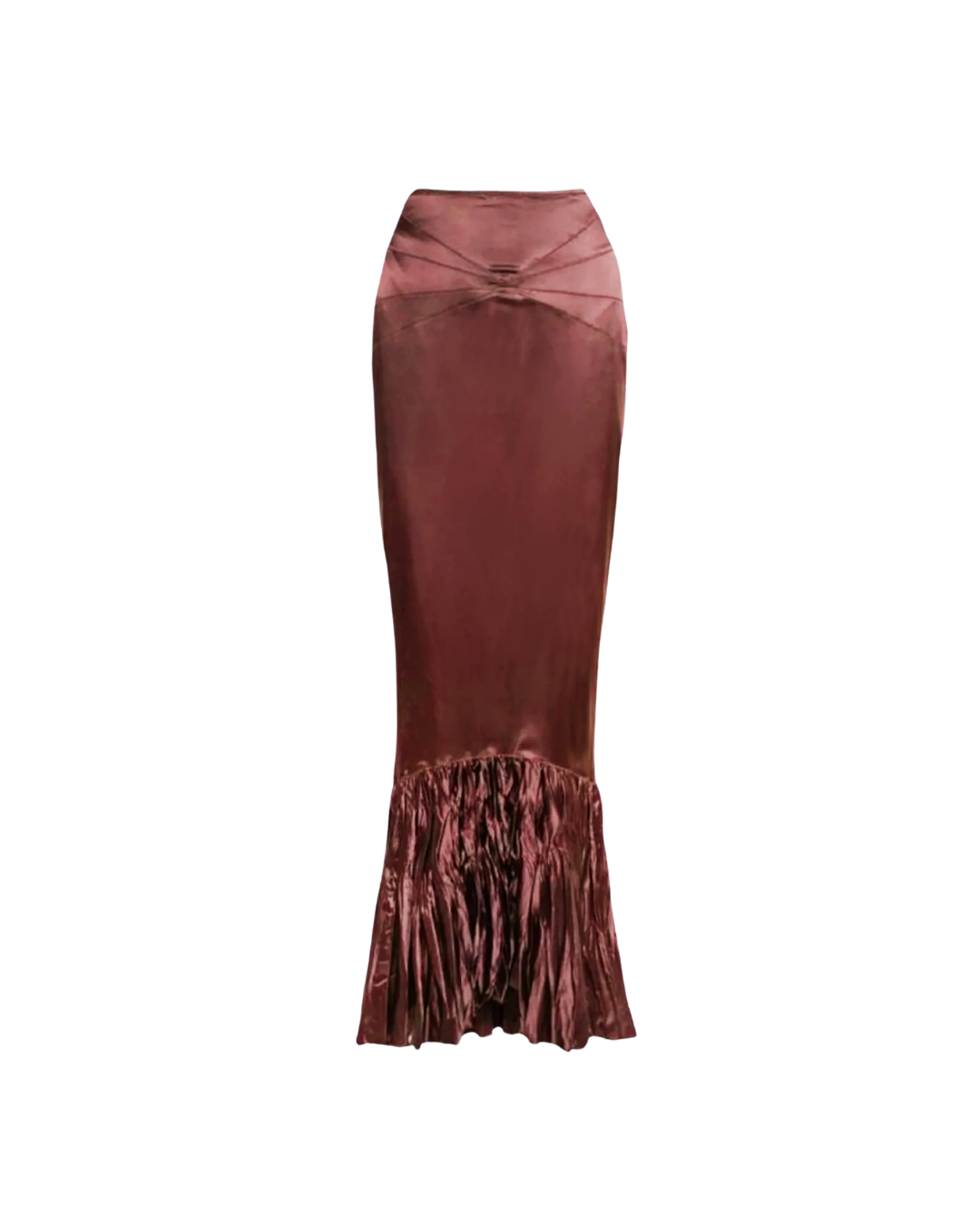 Roberto Cavalli F/W 2004 Bronze Ruched Bustle Skirt IT 38