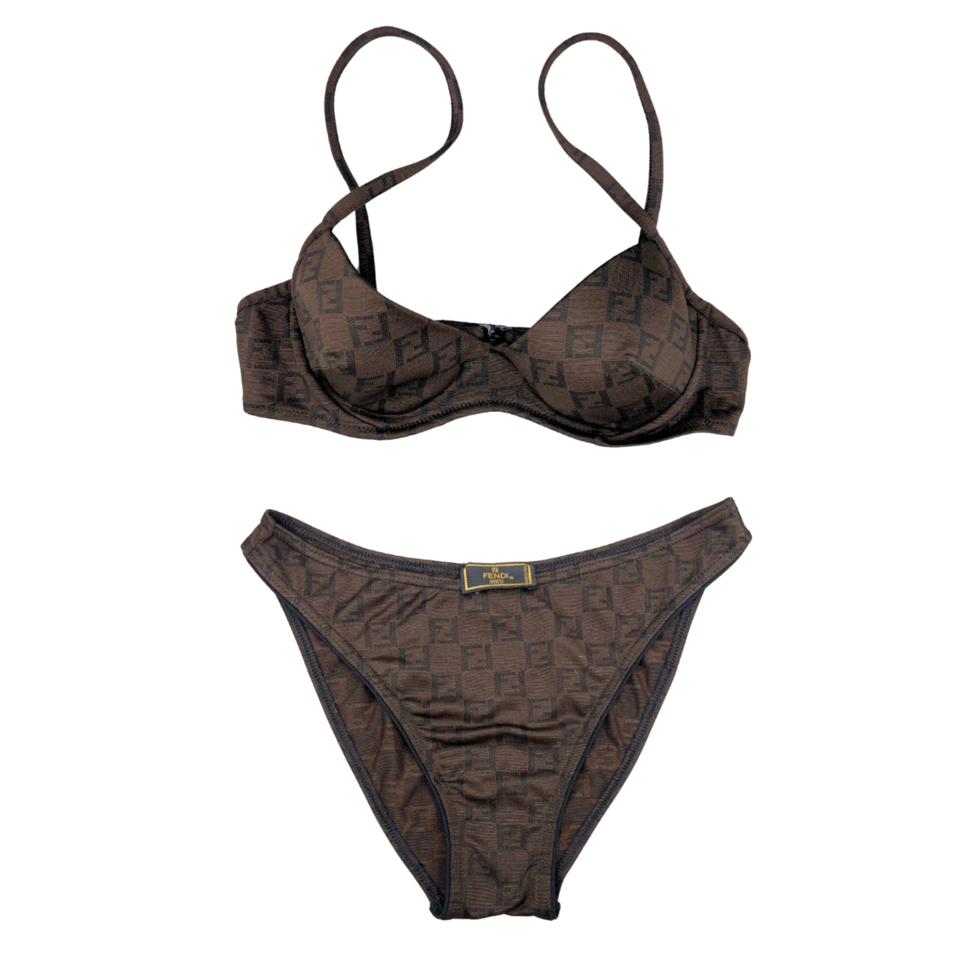 Fendi FF Zucca Monogram Bikini Set - Tobacco Brown