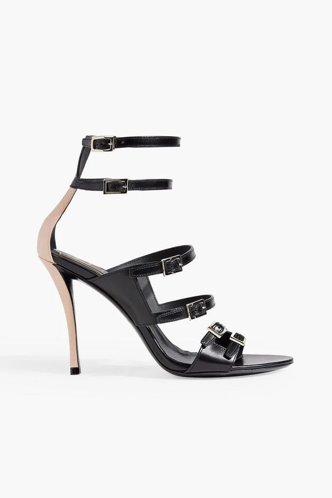 Roger Vivier Black Leather Multi-Buckle Stiletto Sandals