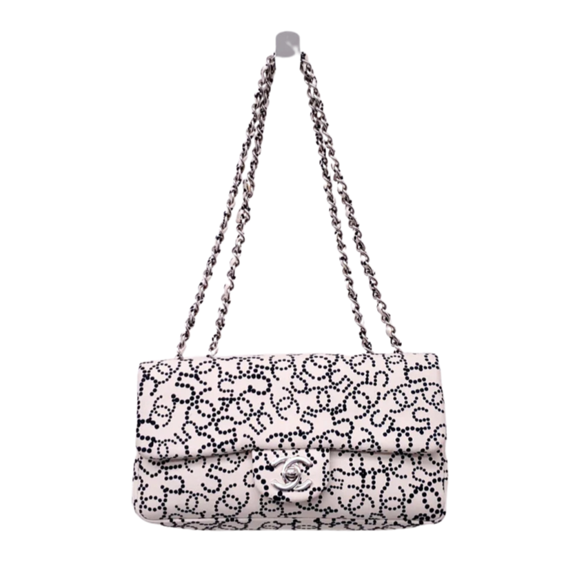 Chanel By Karl Lagerfeld 2000's Limited Edition Canvas Small Logo Flap Bag