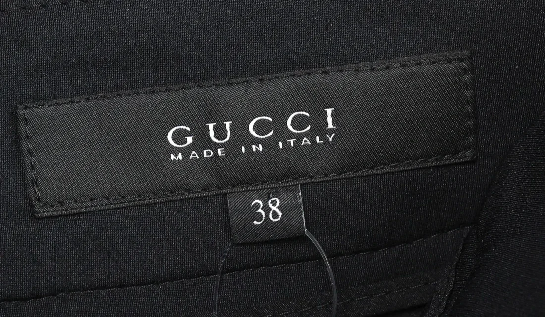 Gucci original label size IT 38 wool acetate made in Italy pre-owned trousers