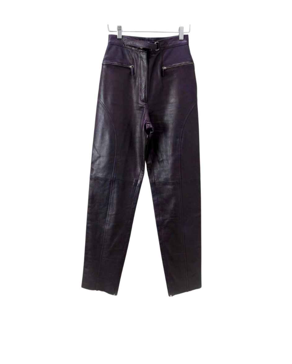 Gucci · By Tom Ford · 2001 · Calfskin Leather Moto Pant