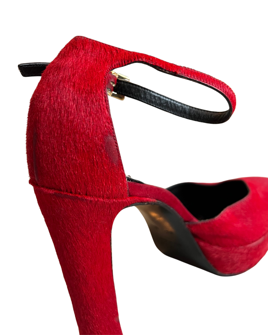 Gucci Tom For fall winter 1996 pony hair red heel