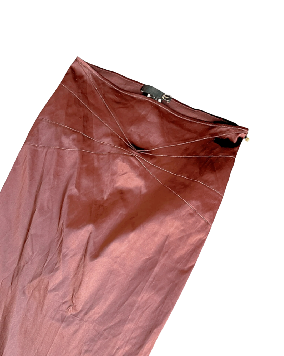 Roberto Cavalli 2004 silk skirt geometric hip panelling waist detail archival