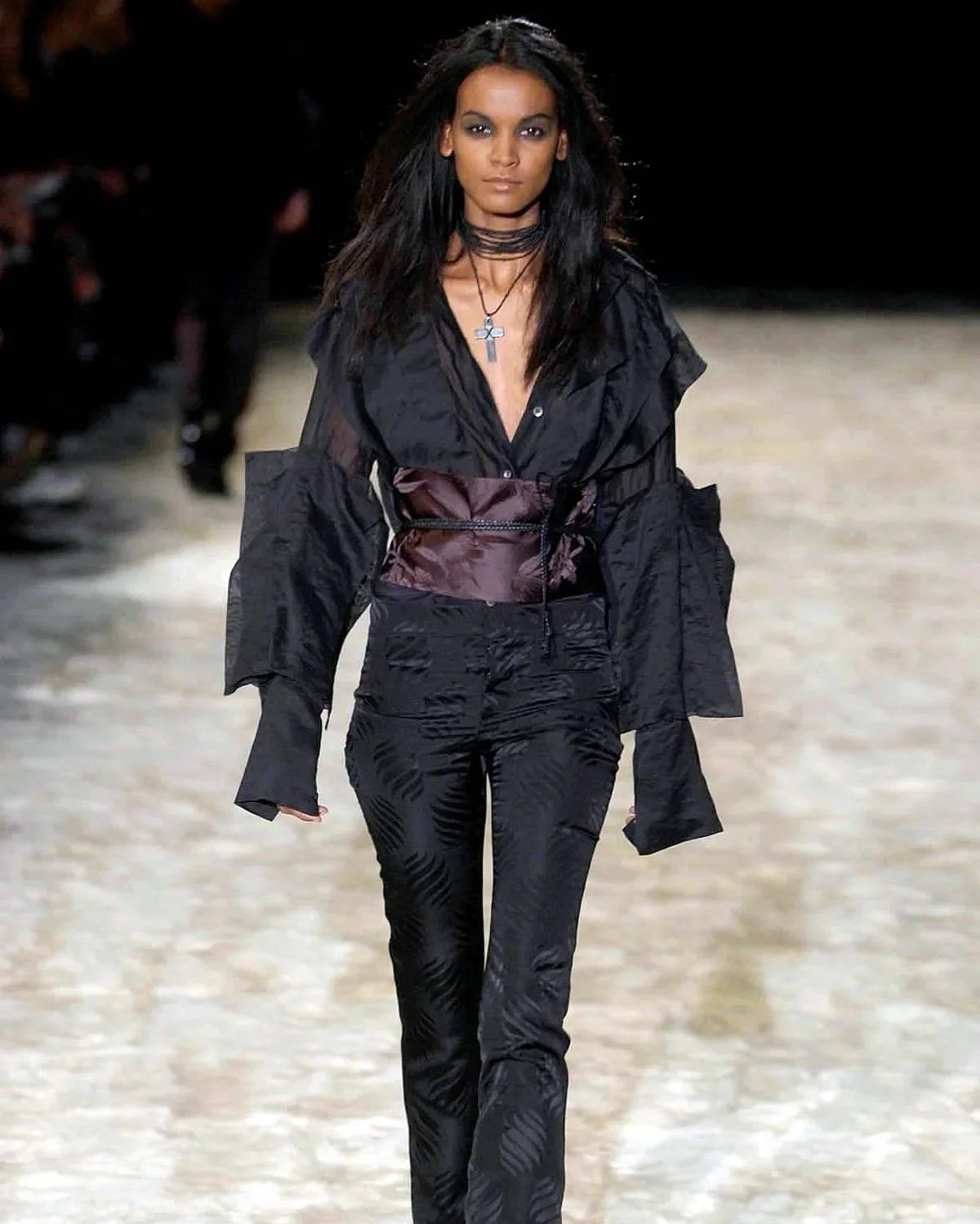 Gucci By Tom Ford F/W2002 Silk Blouse Runway Look 3