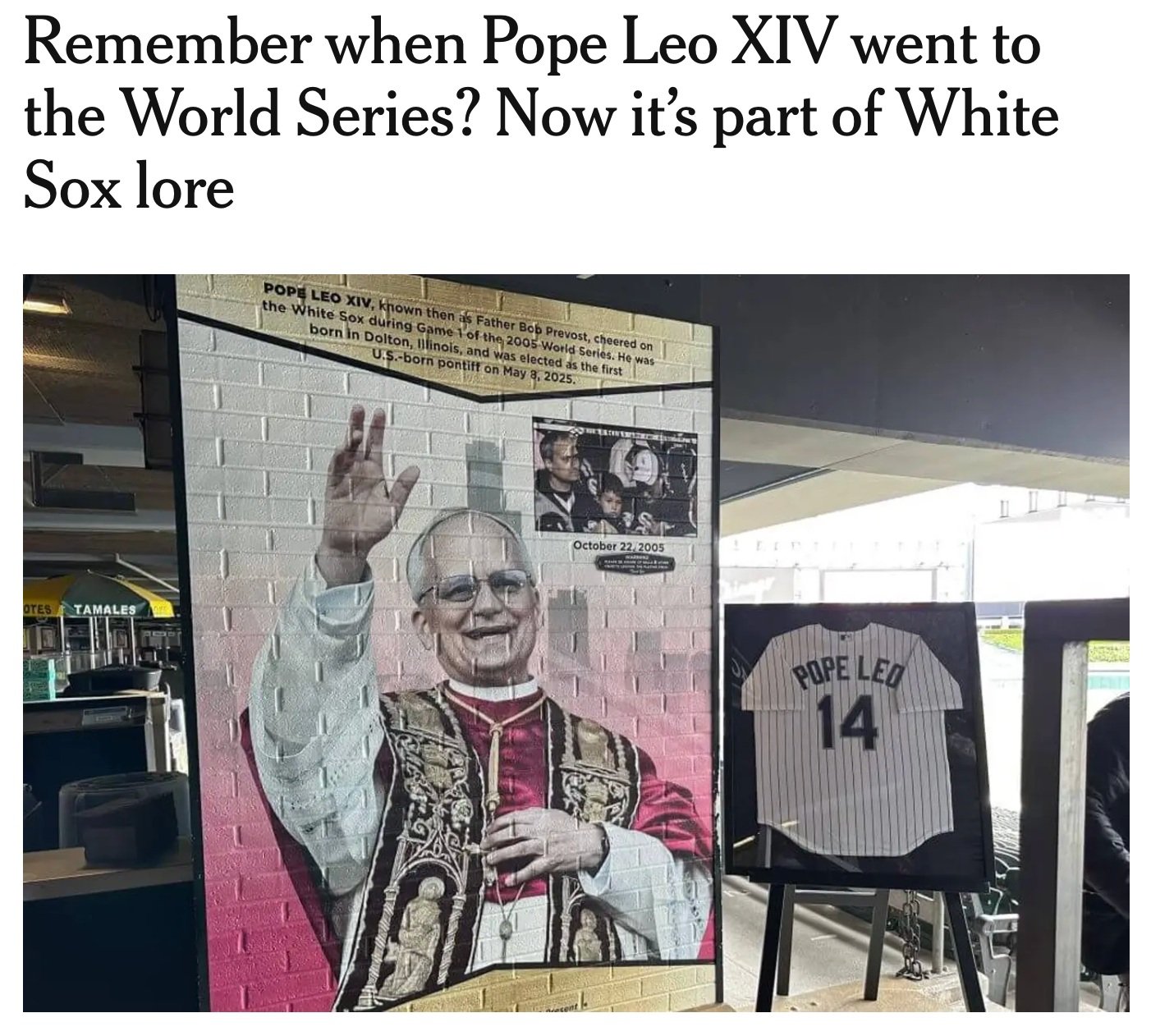 Read about the history of Da Pope, the White Sox, and the Redwood

Link in bio

#dapopeisdope