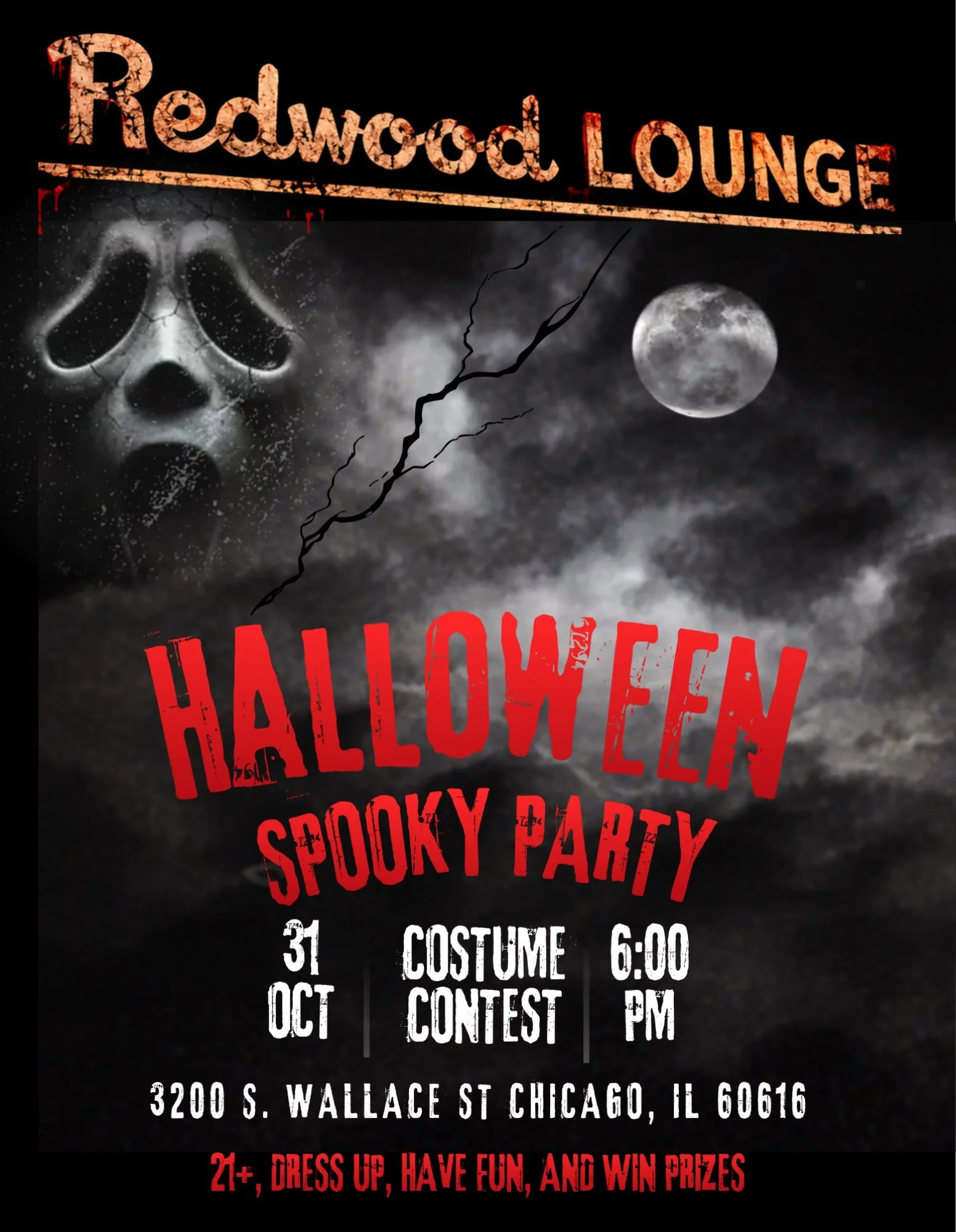 Calling all Halloween lovers, party people, and costume kings and queens! Get ready for a night full of spooky vibes, live music, bloody drinks, and tricks and treats you won&rsquo;t want to miss! 

Redwood is bringing the Halloween fun with a COSTUM