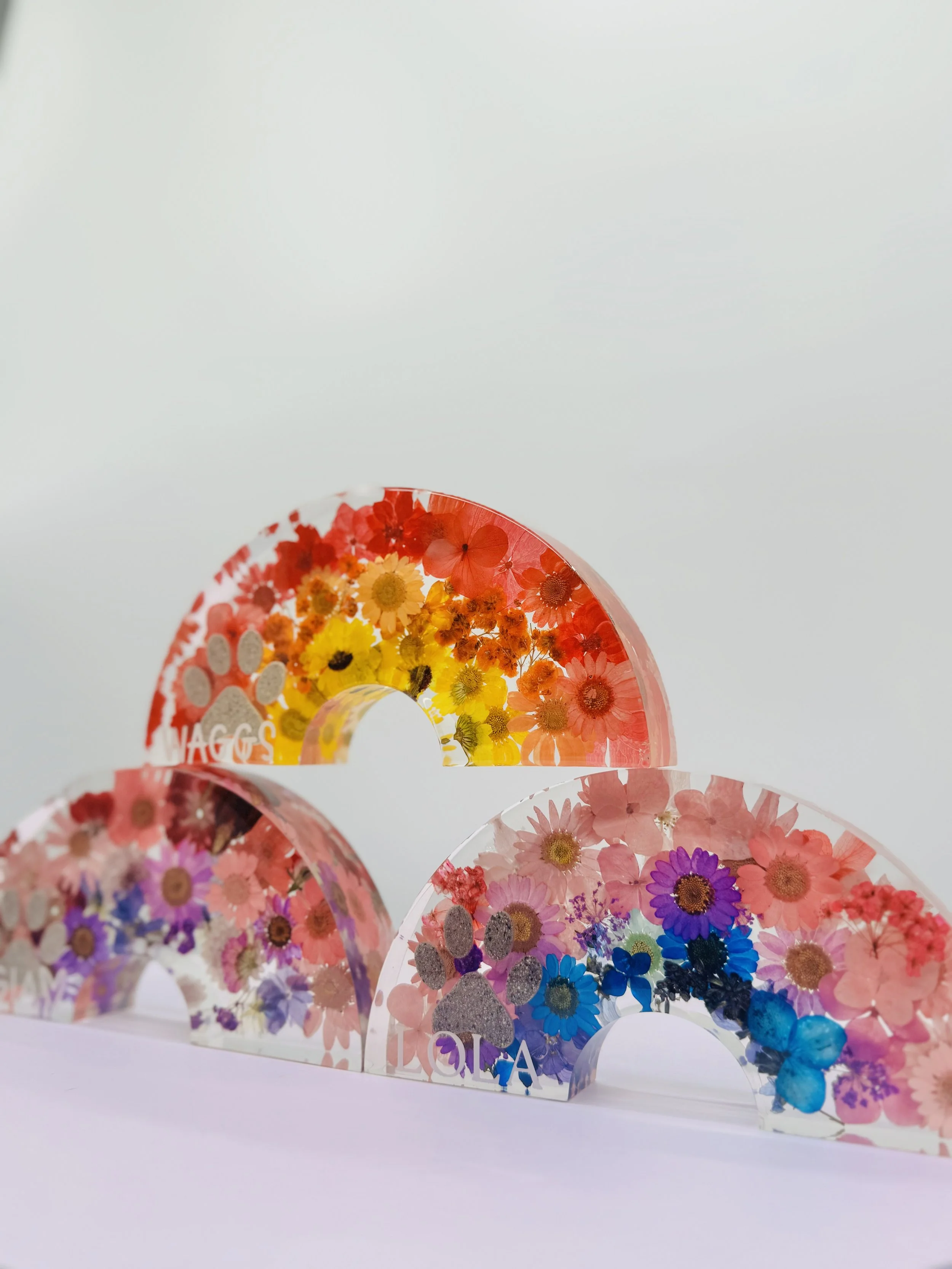 custom resin rainbow pet memorial Omaha