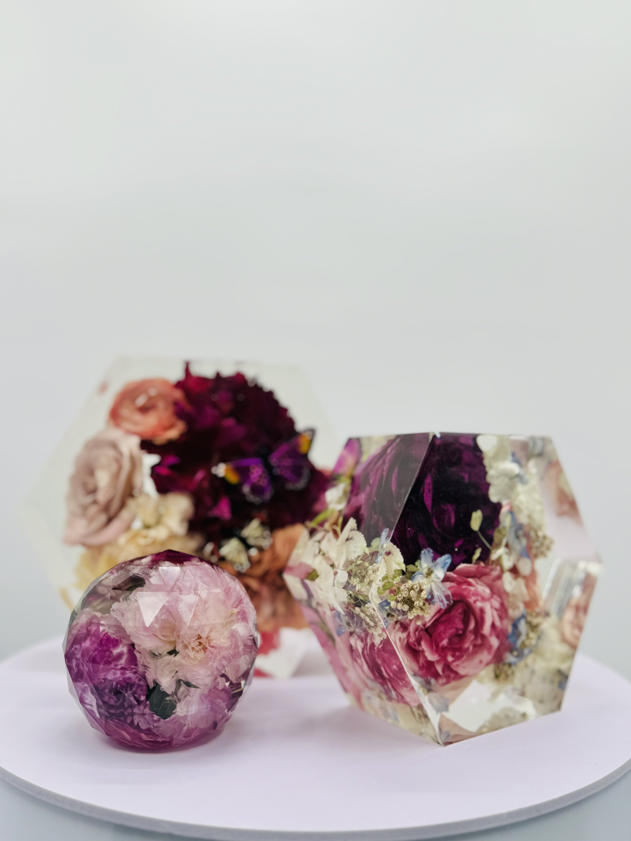 Faceted Floral Sphere | Wedding Bouquet & Memorial Flower Preservation