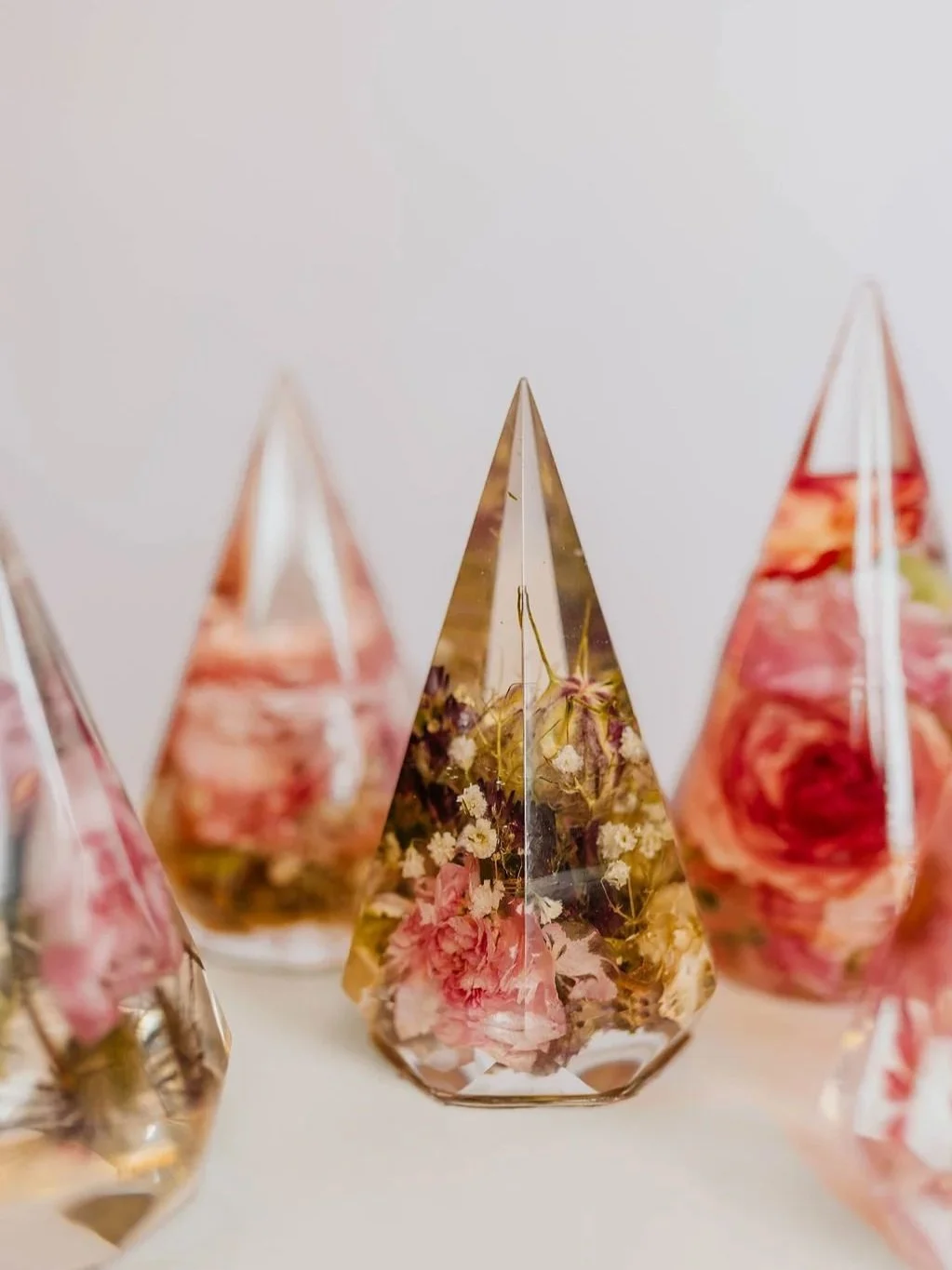 Faceted Ring Holders | Small Floral Keepsakes