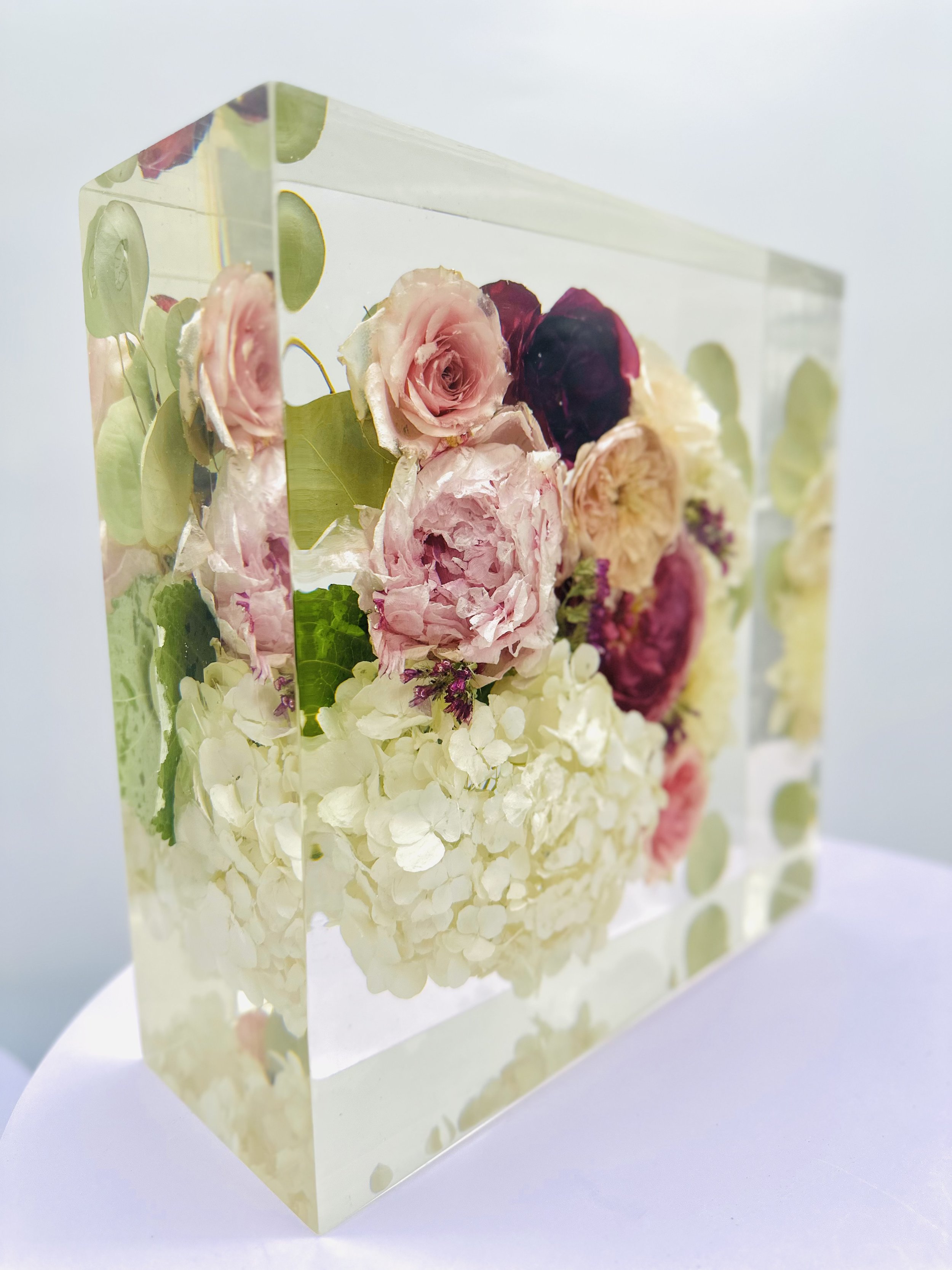resin flower block