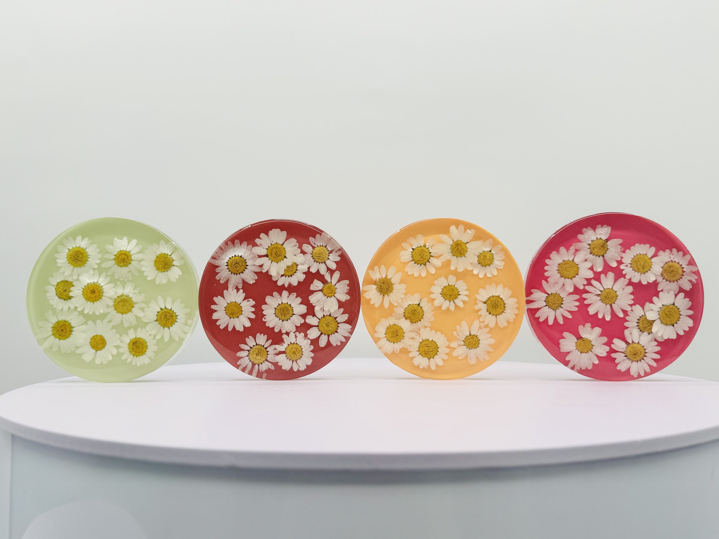 Pressed Floral Coasters - 0.5" Depth | Small Floral Keepsakes