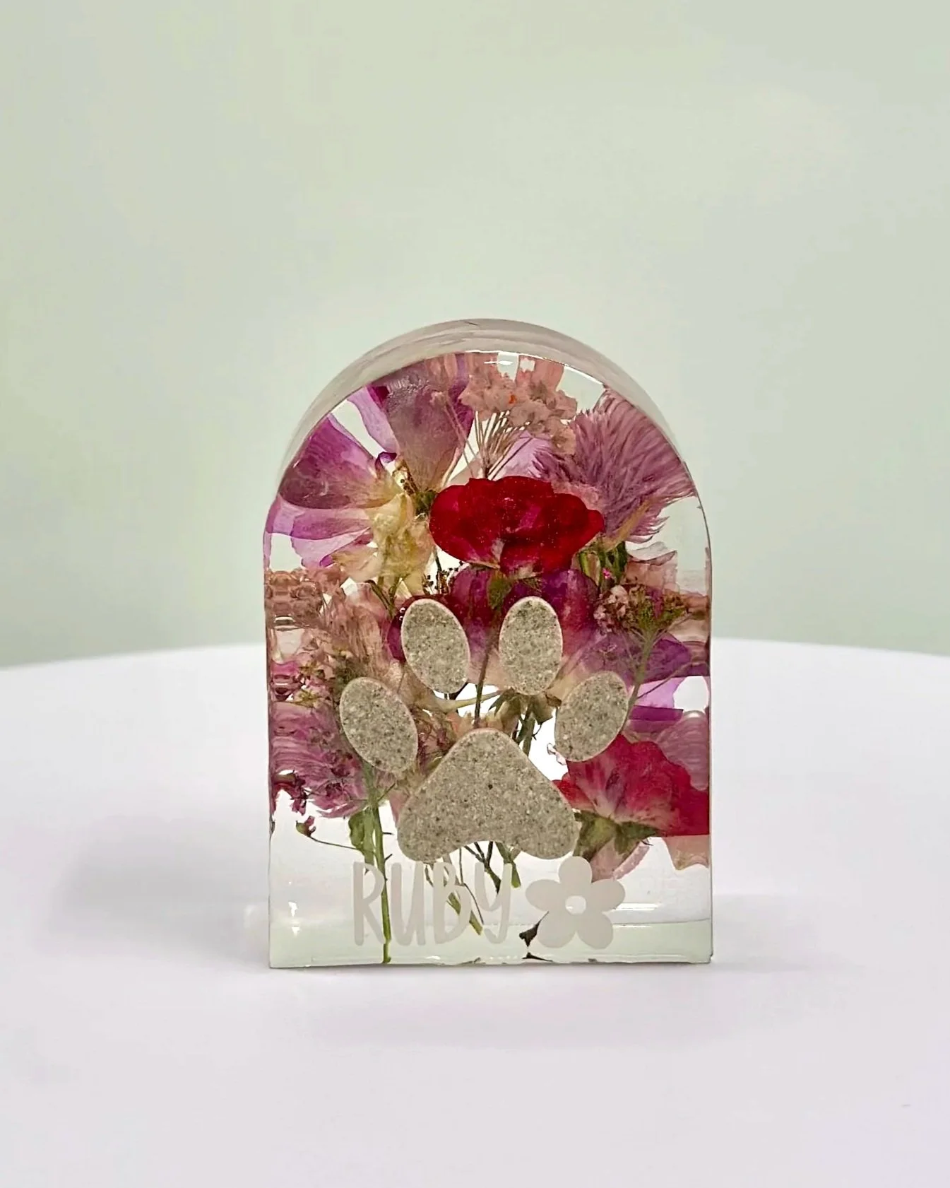 floral pet memorial keepsake handcrafted in Omaha