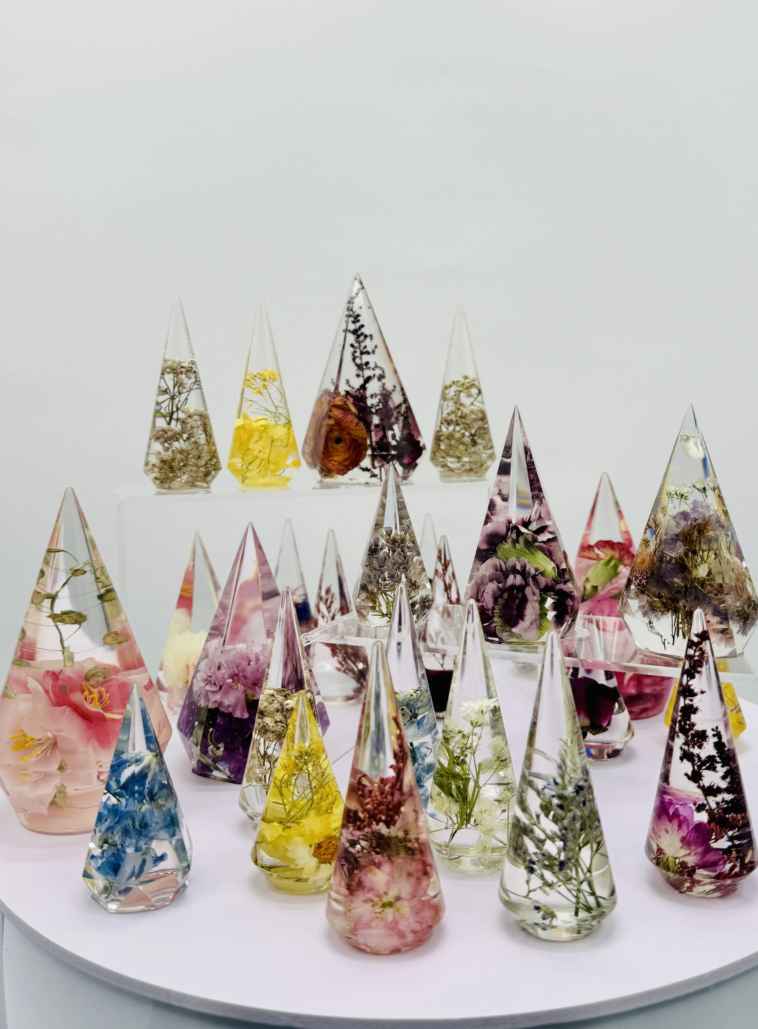 memorial flowers preserved in custom ring holder keepsake (Copy)