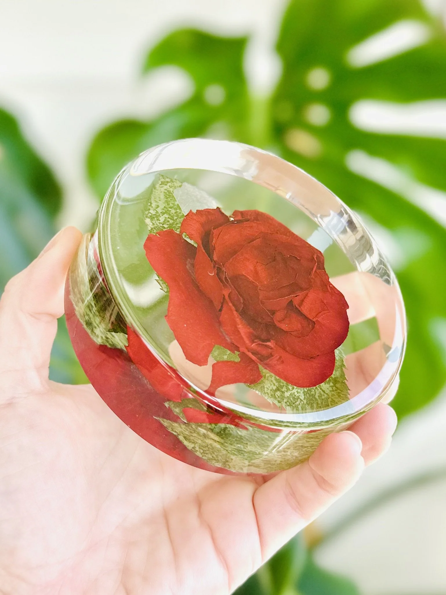 memorial flowers preserved in custom floral coaster