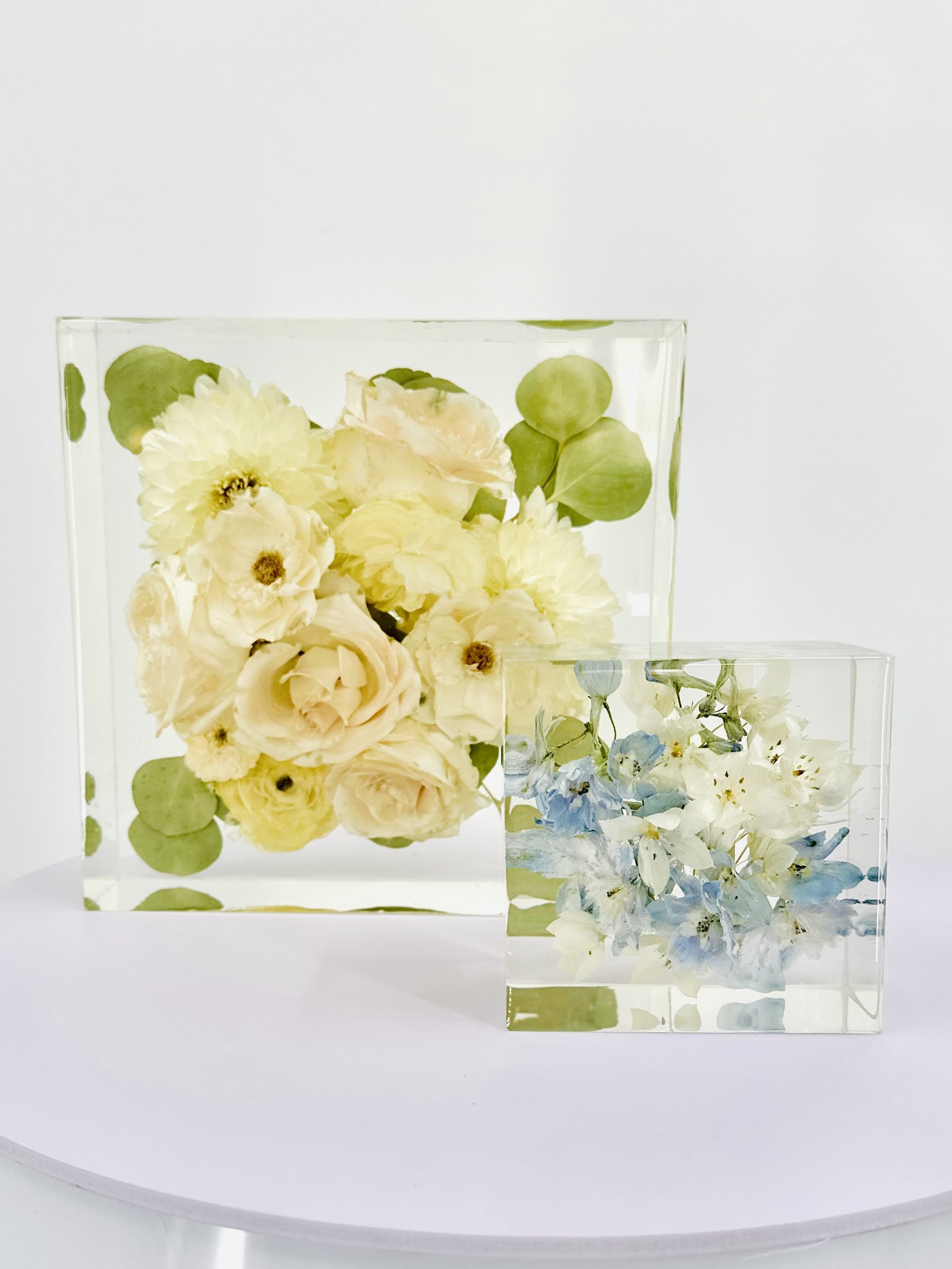 resin flower block