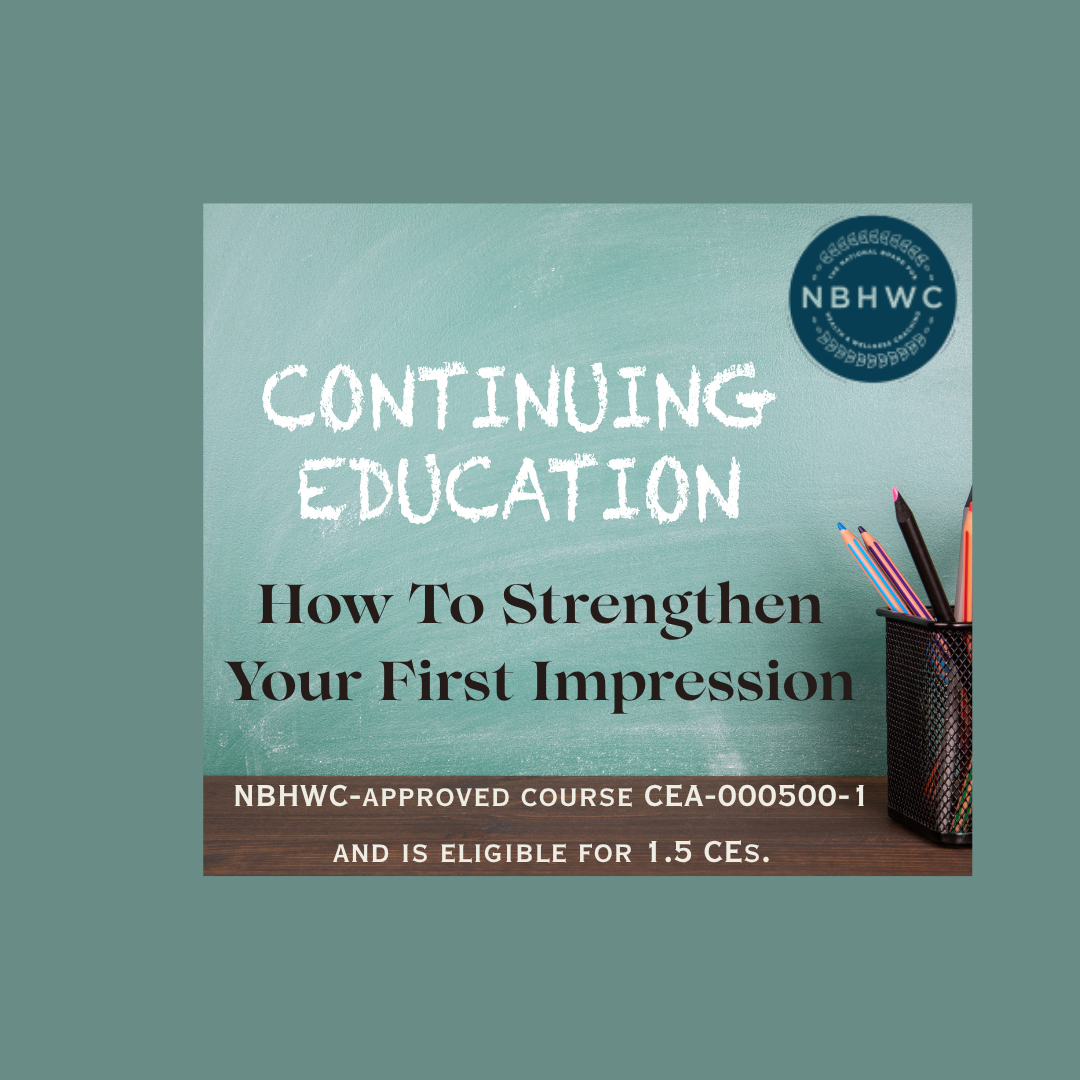 how to strengthen your first impression NBHWC 1.5