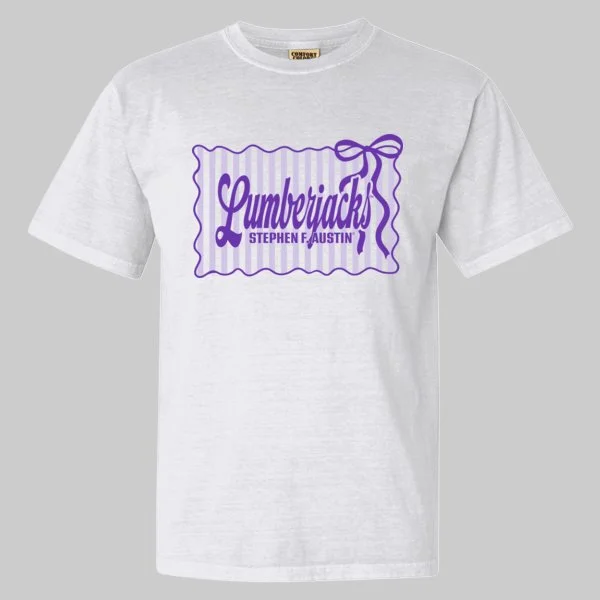 Lumberjacks Bow on WHITE T-Shirt