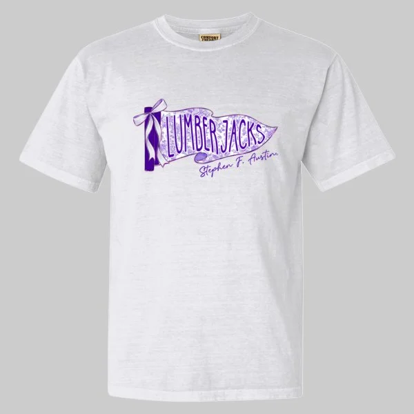 Lumberjacks Pennant on WHITE T-Shirt