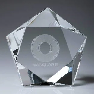 CC573L - Crystal Star Paperweight (100mm)