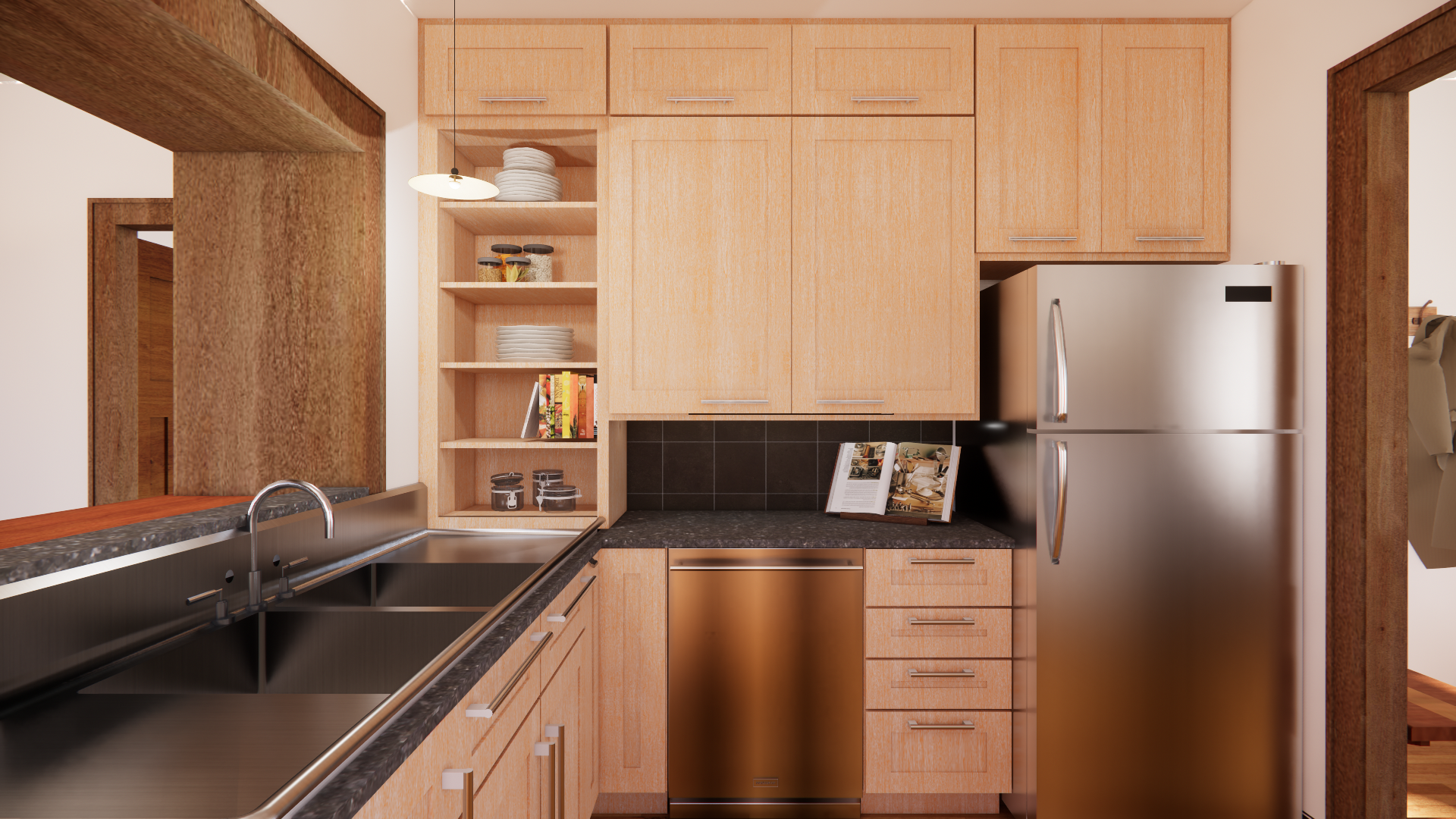 South Minneapolis kitchen addition schematic design and 3D modeling services - rendering