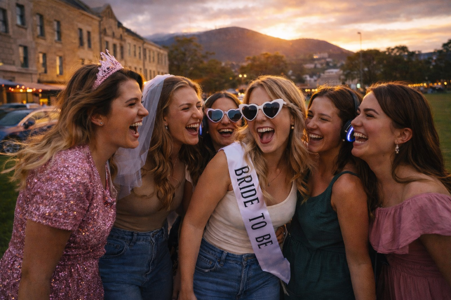 Silent Disco Walking Tours Hobart. Funs hens day experience, Hobart.