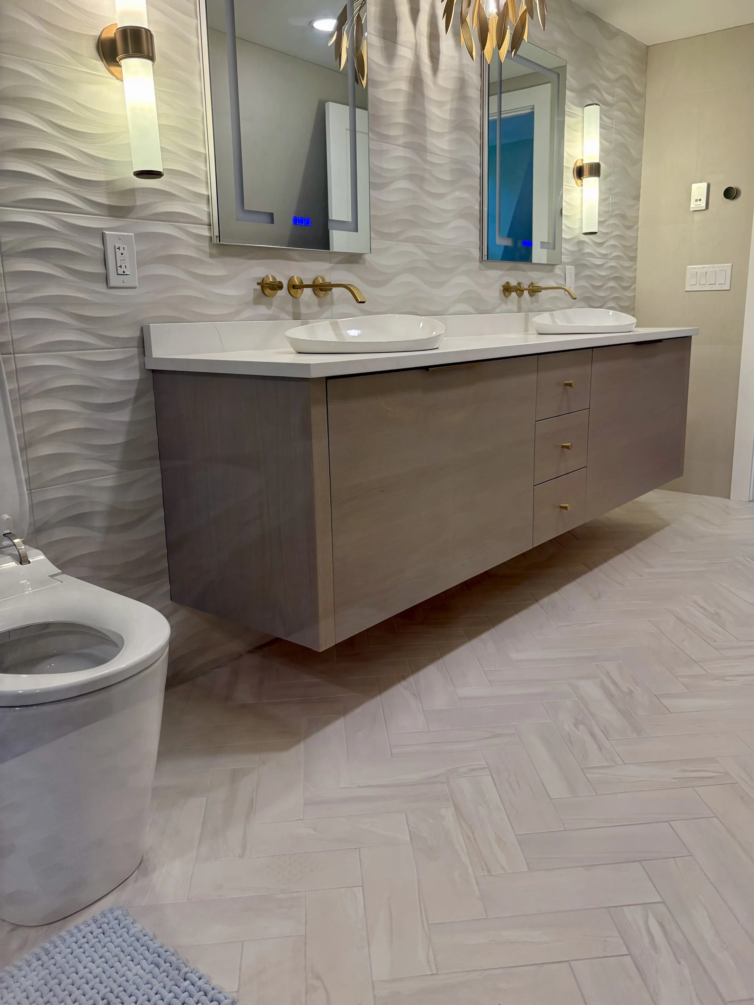 Modern custom vanity