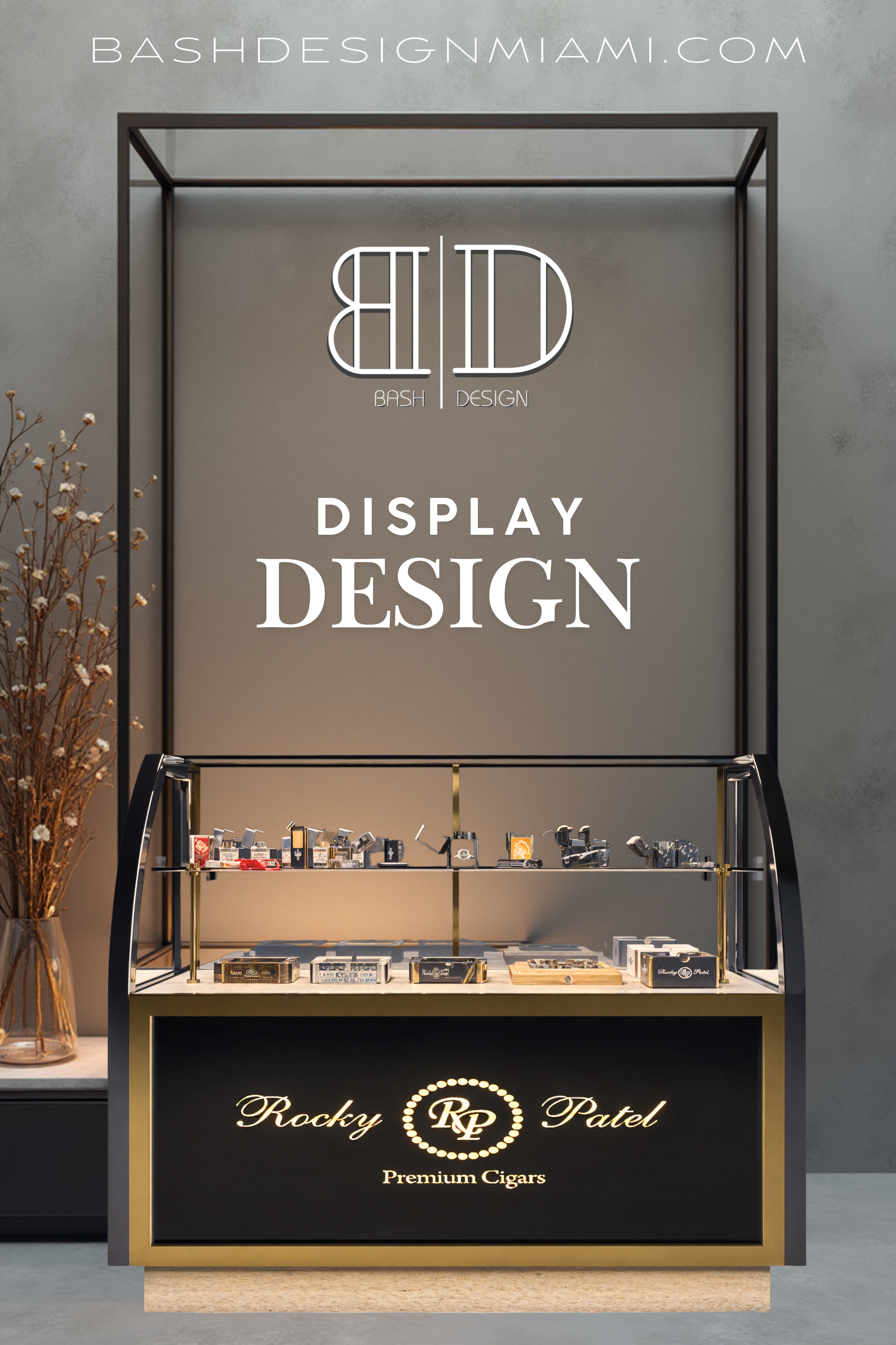 Modern retail showcase designs by Bash Design featuring custom display cabinets, merchandising units, and innovative product presentation solutions for boutiques and commercial stores