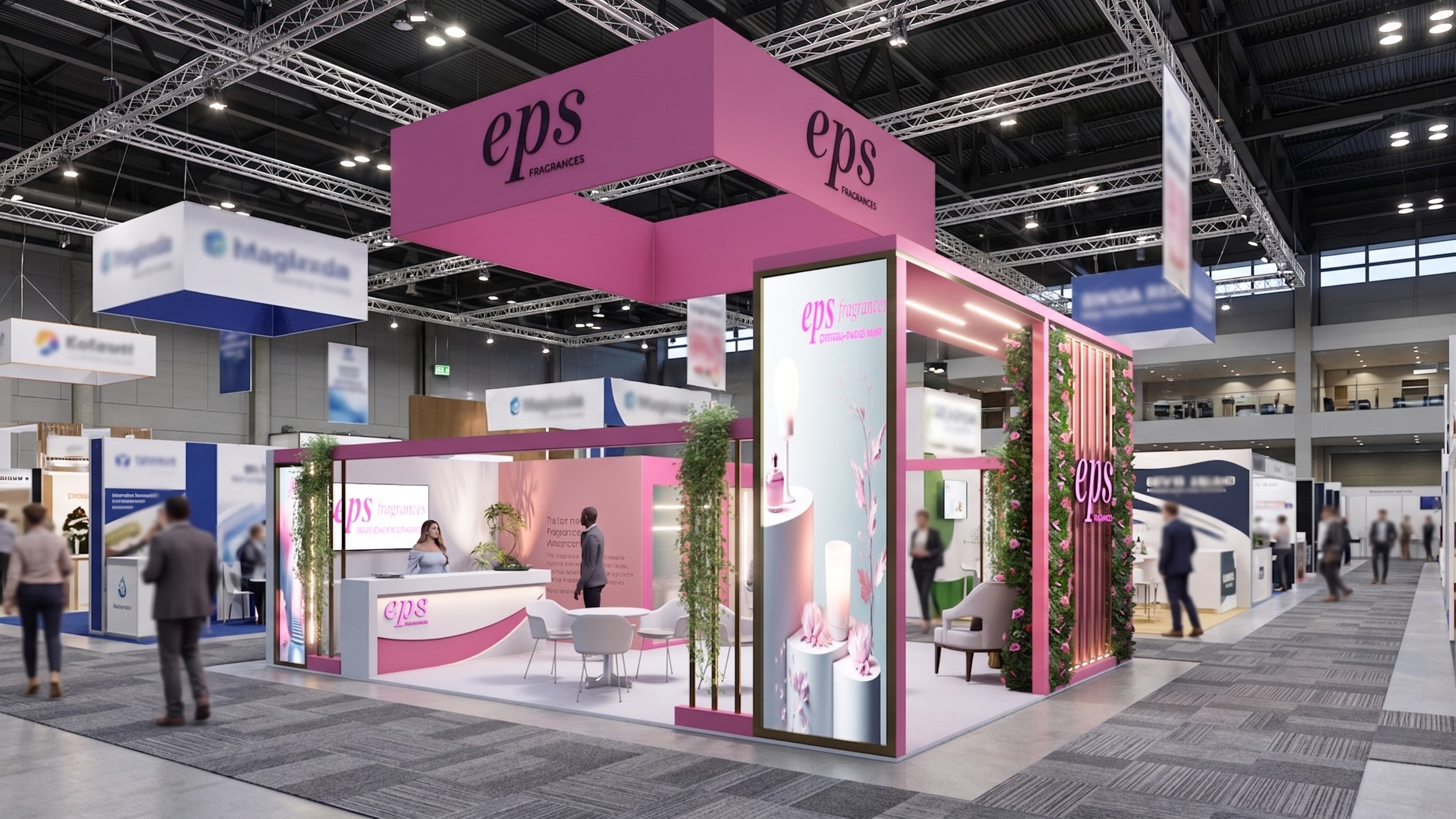 Custom booth designs for exhibitions, trade shows, and brand activations. From concept and 3D rendering to fabrication and on-site install — every booth built to make your brand the one people remember on the floor.
