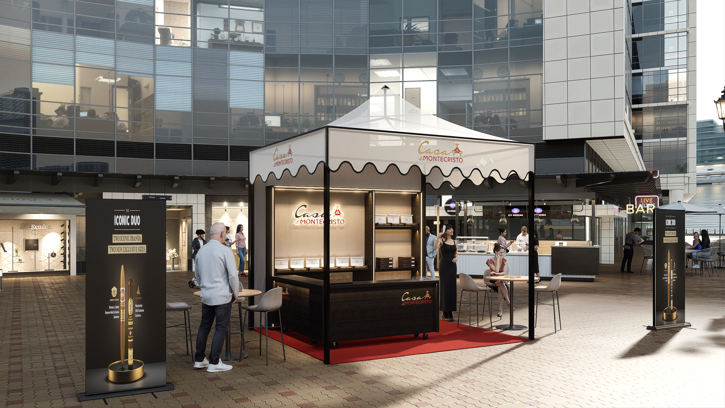 Custom booth designs for exhibitions, trade shows, and brand activations. From concept and 3D rendering to fabrication and on-site install — every booth built to make your brand the one people remember on the floor.