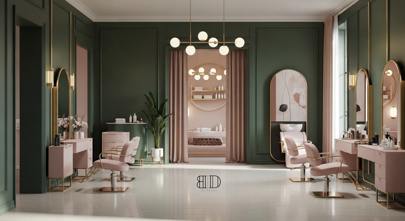 The Studio Miami — hair and nail salon brand identity and interior design by Bash Design Miami